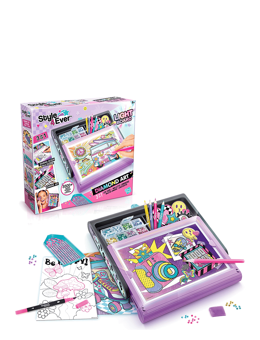 Style 4 Ever - STYLE 4 EVER Diamond Art 3in1 LED Case - kreasæt - multicolor - 1
