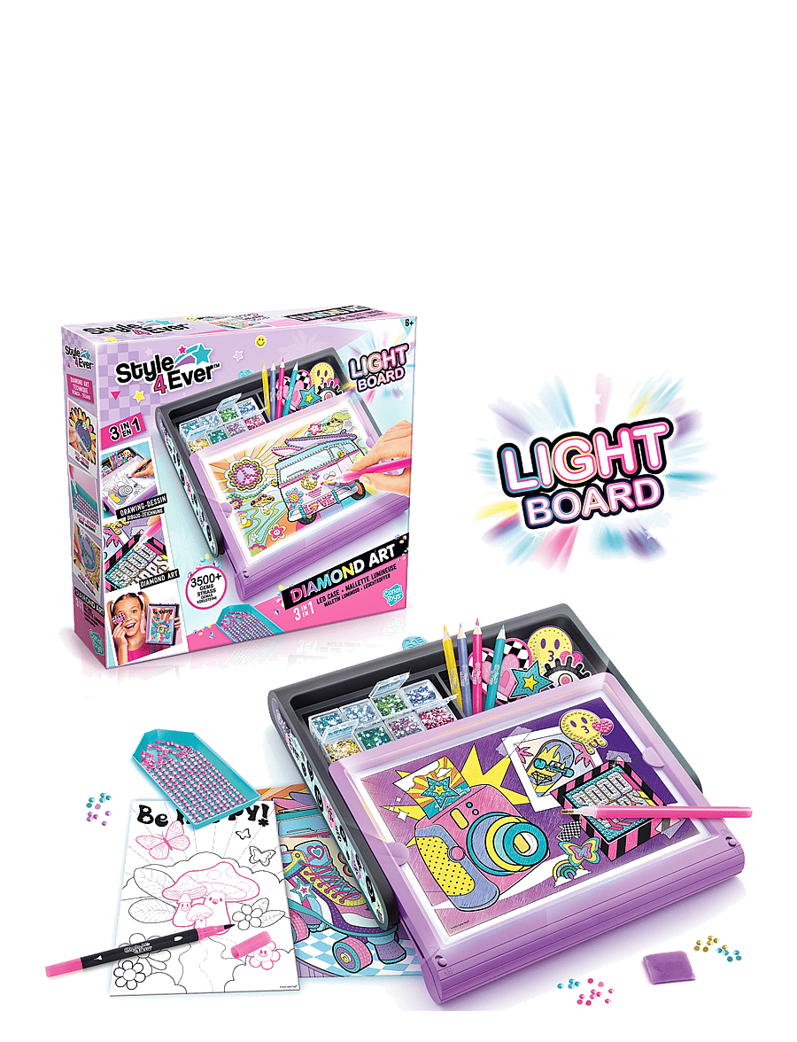 Style 4 Ever - STYLE 4 EVER Diamond Art 3in1 LED Case - kreasæt - multicolor - 3