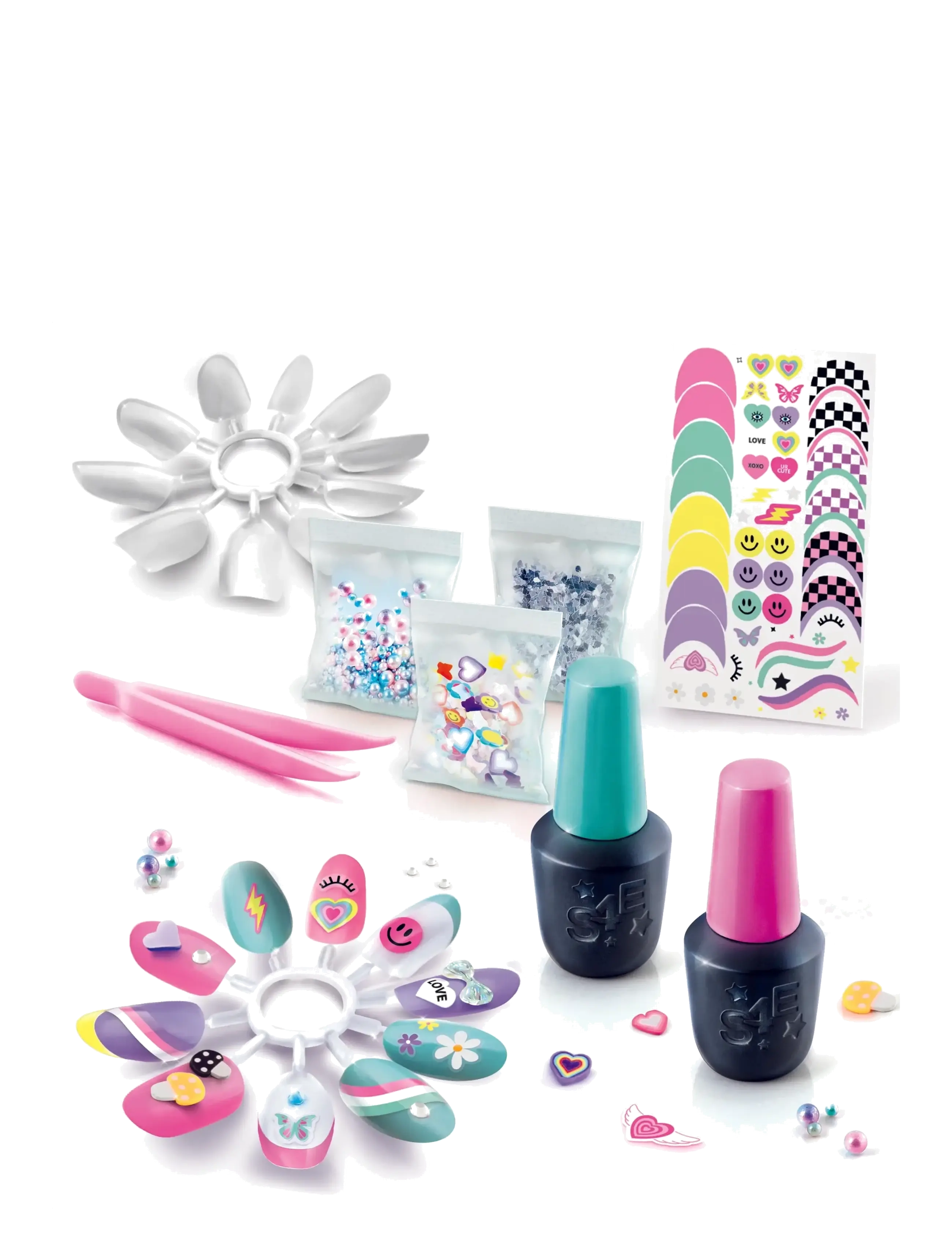 Style 4 Ever STYLE 4EVER Nail Art Gel Refill Kit - Tegne & Hobbyartikler - MULTICOLOR / pink/rose