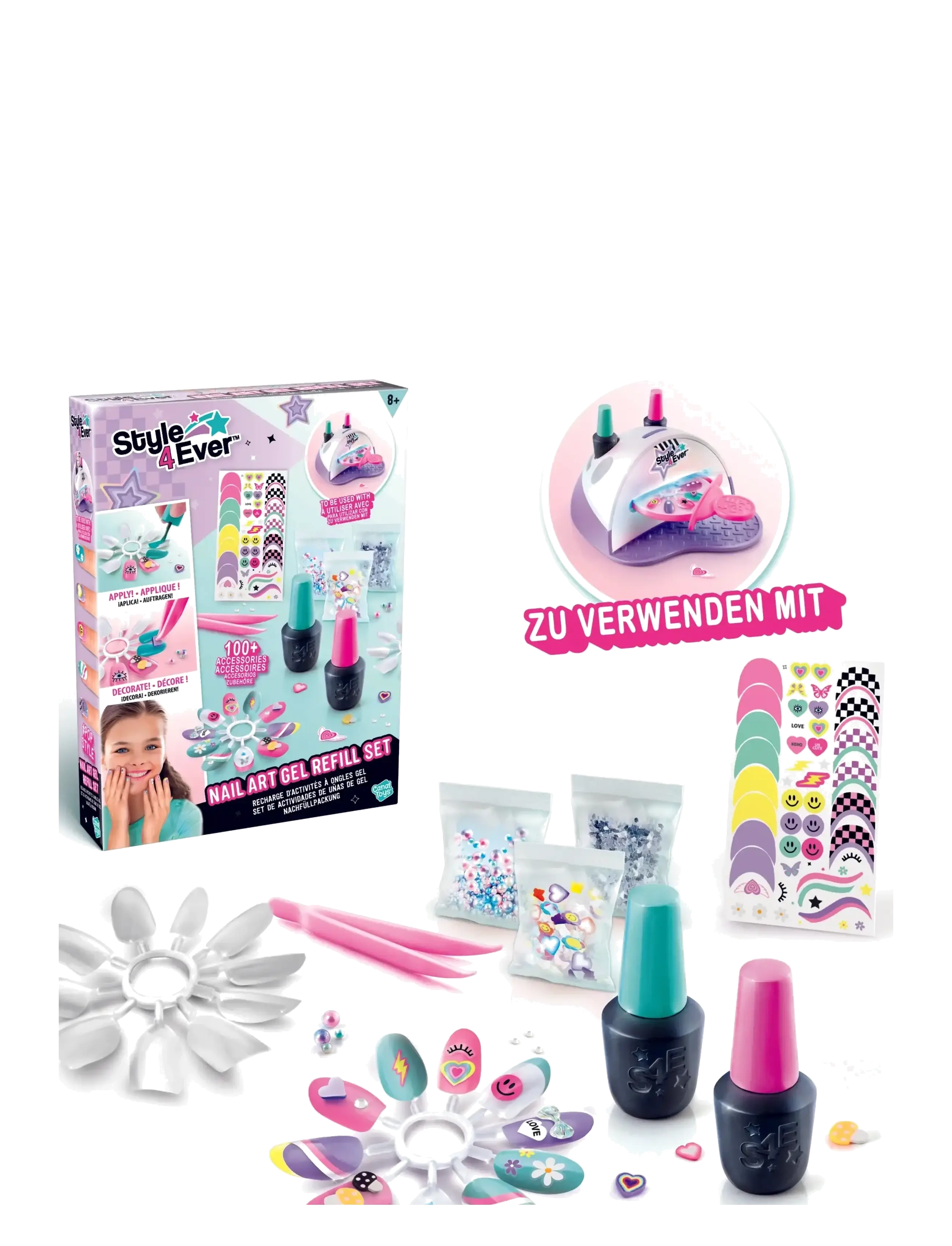 Style 4 Ever - STYLE 4EVER Nail Art Gel Refill Kit - hobbysett - multicolor - 2