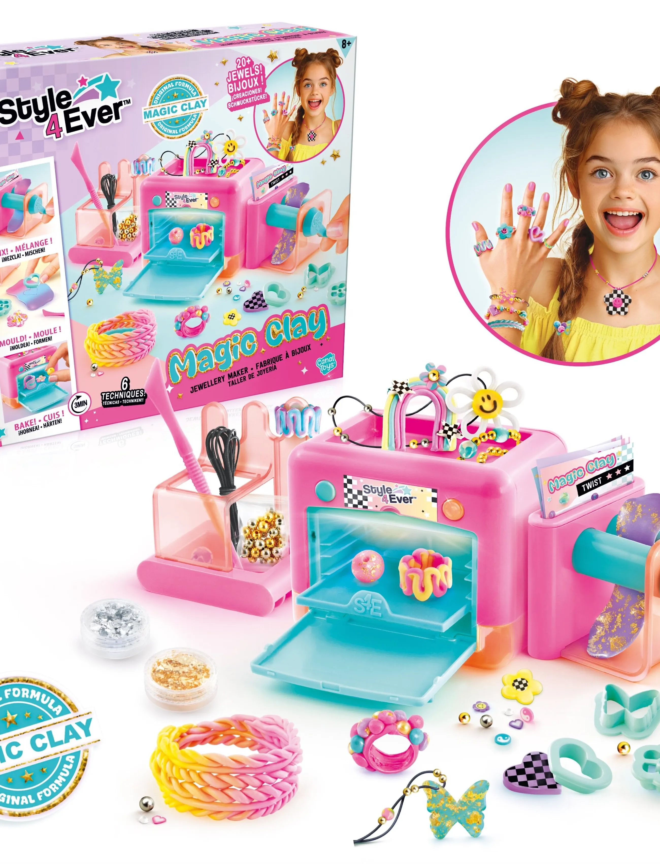 Style 4 Ever Style 4 Ever Bakey Clay Jewels Maker, One Size, Multi/patterned, Håndværk > Håndværkssæt, Børn