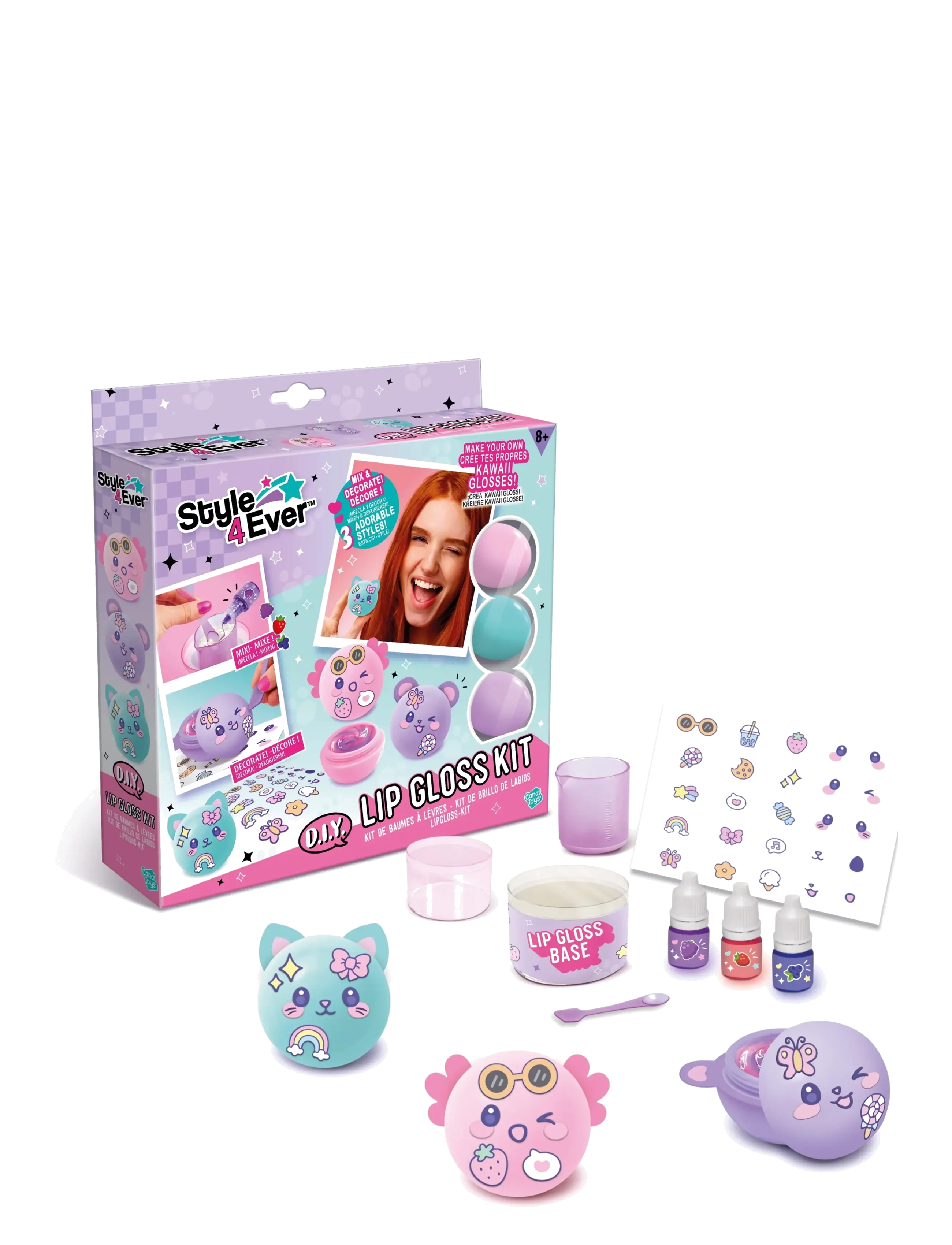 Style 4 Ever STYLE 4 EVER DIY Lip Balm Kit Kawai Style - Kreasæt - MULTICOLOR / multi