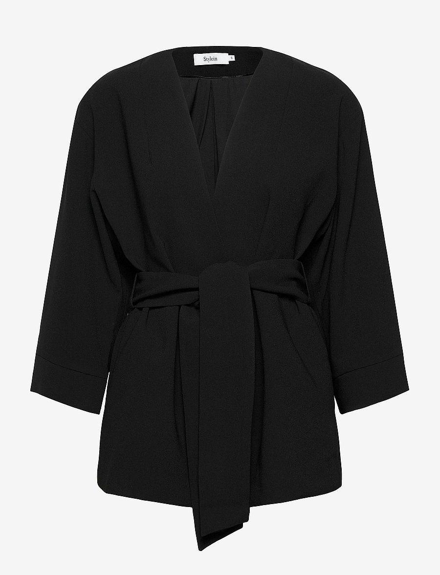 Stylein - BALSAS - blazer mit gürtel - black - 1