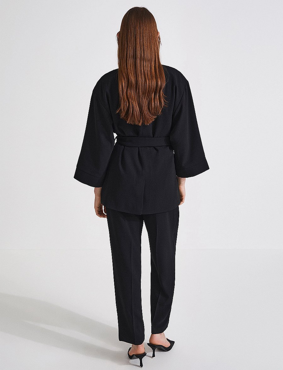 Stylein - BALSAS - blazer mit gürtel - black - 3