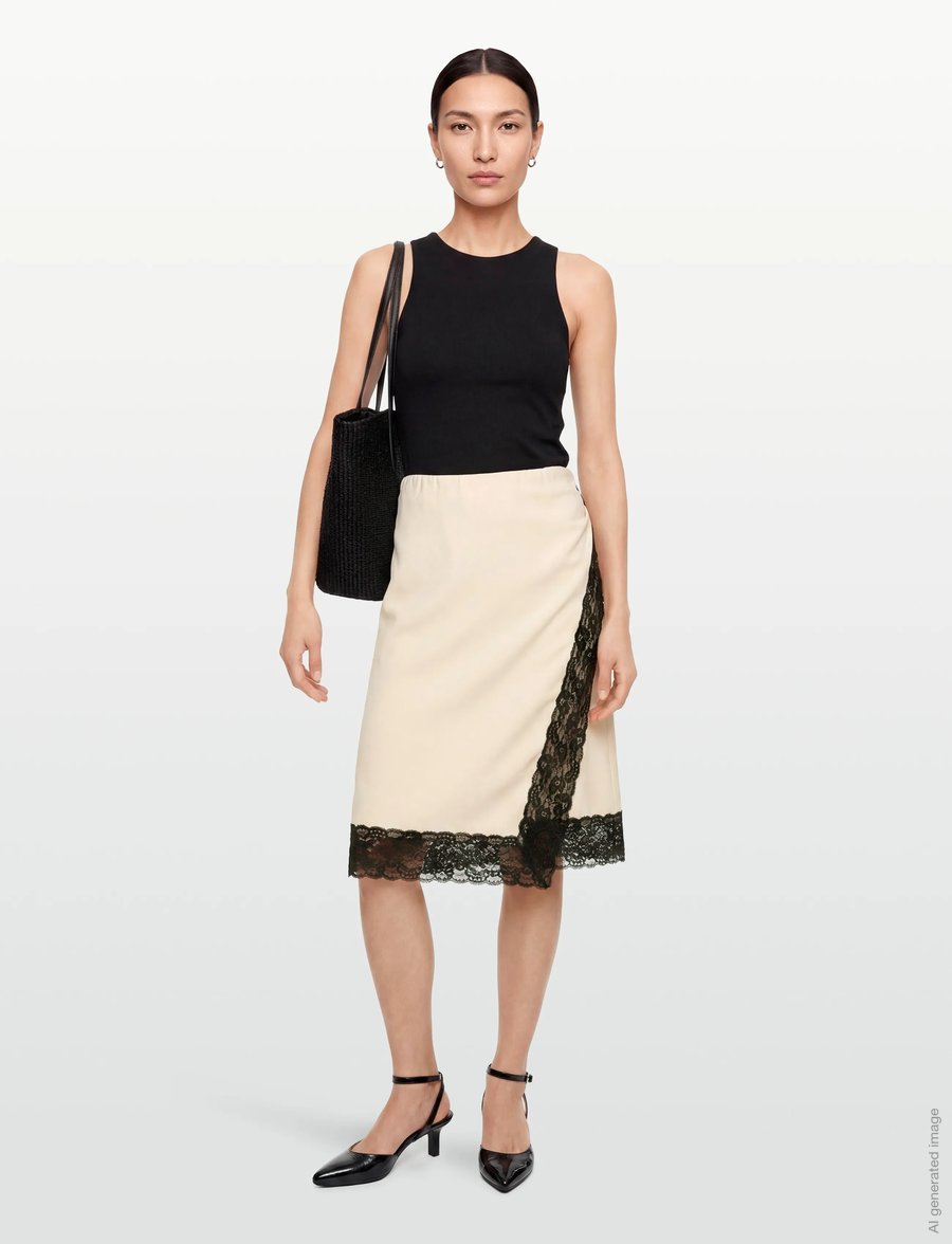 Stylein - MILLICENT - midi-röcke - cream - 0