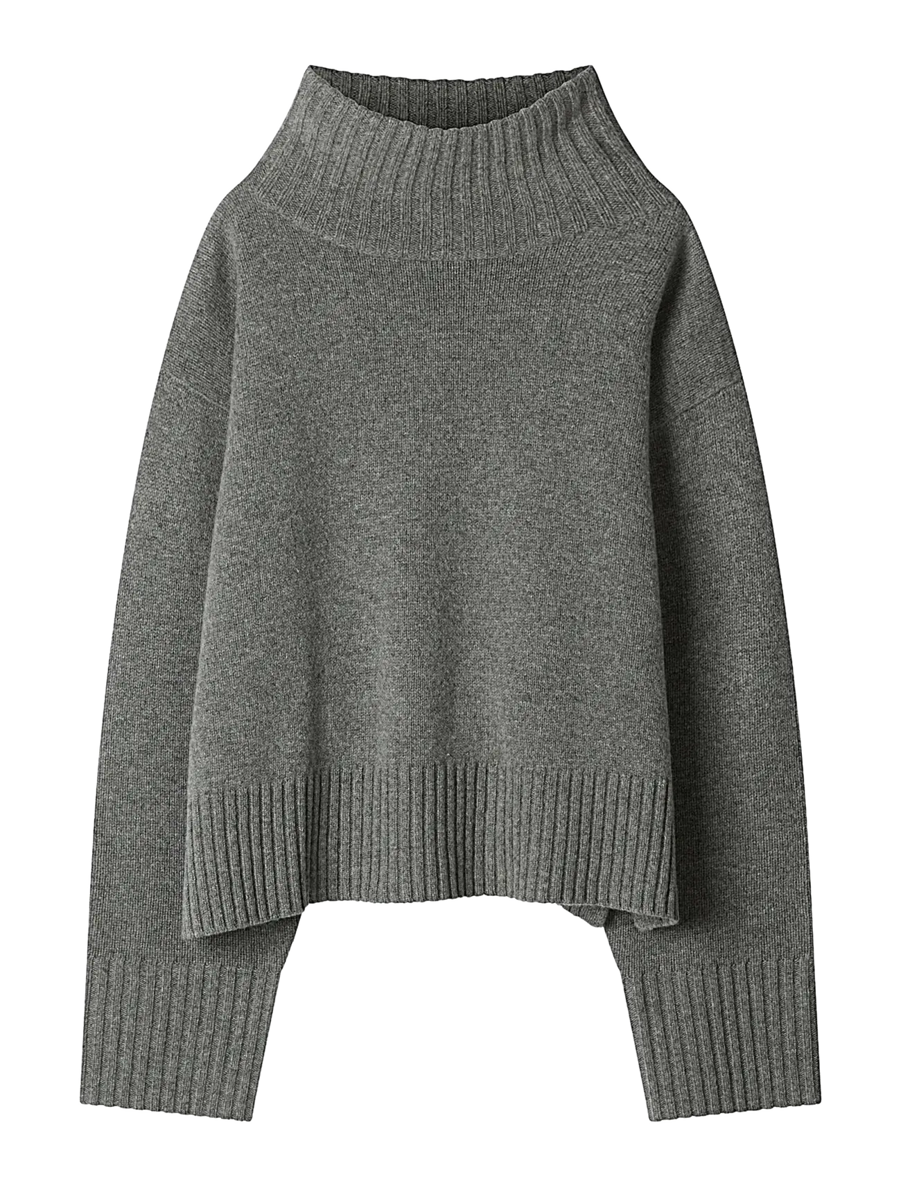 Stylein - Hilary Sweater - striktrøjer - mid grey - 1