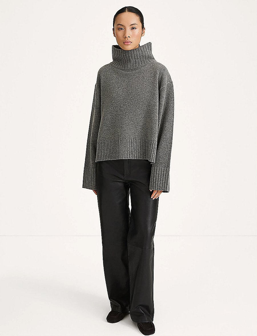 Stylein - Hilary Sweater - striktrøjer - mid grey - 0