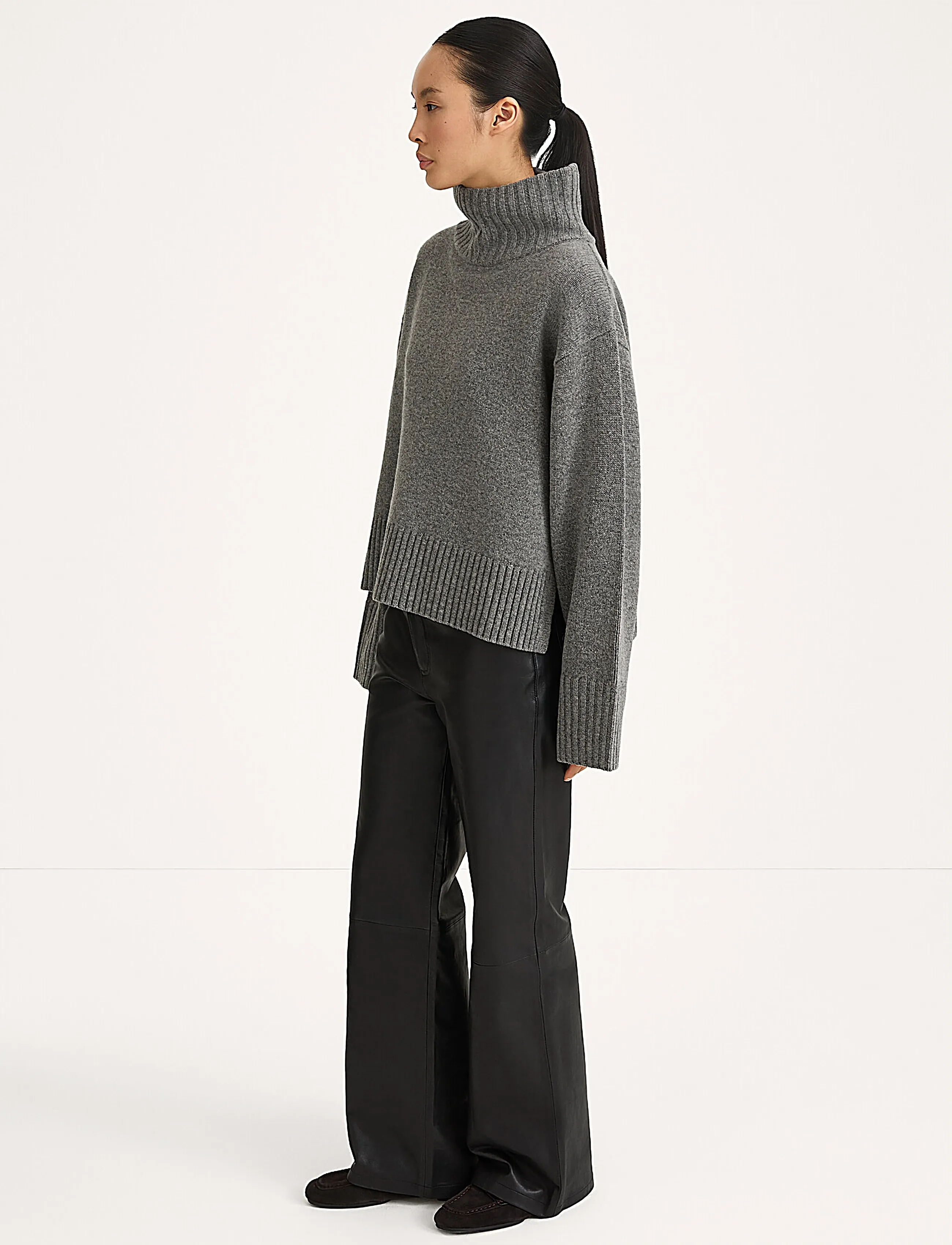 Stylein - Hilary Sweater - striktrøjer - mid grey - 2