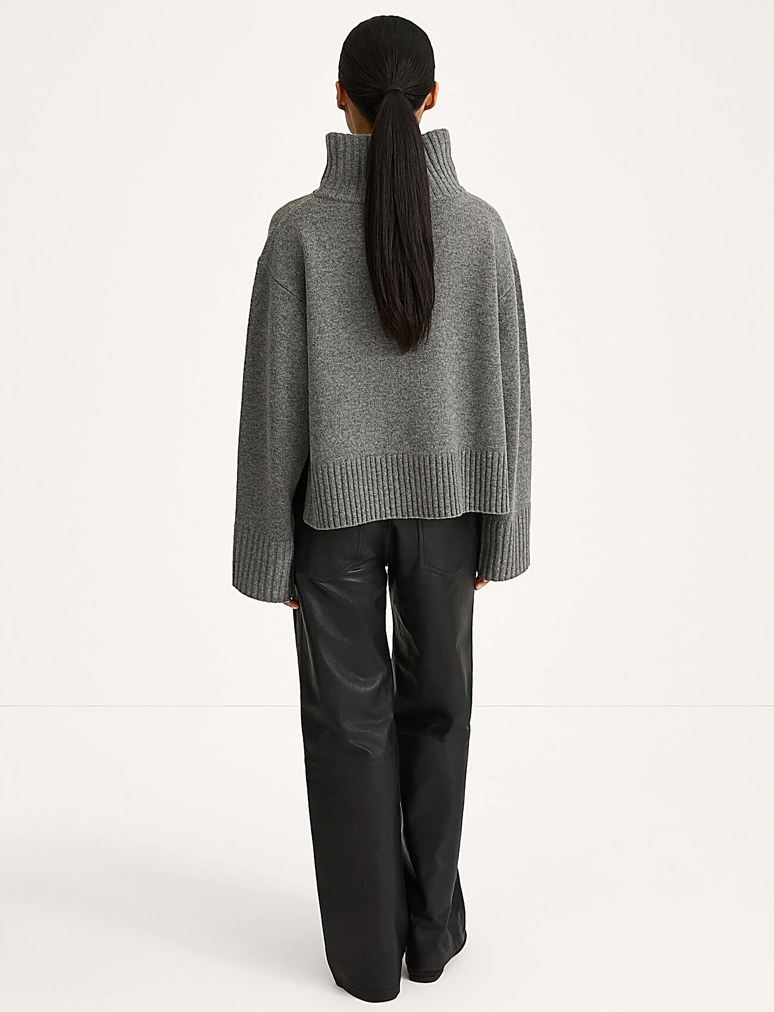 Stylein - Hilary Sweater - striktrøjer - mid grey - 3
