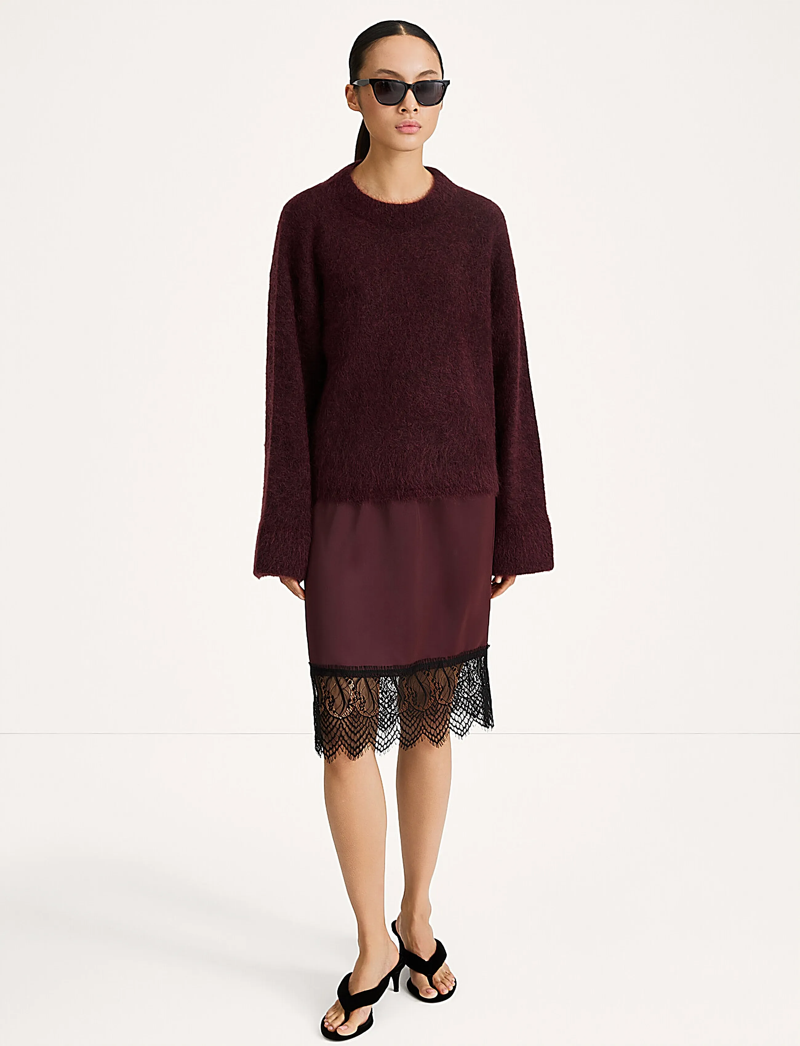 Stylein NICLAS SHORT SWEATER - Stylein - BORDEAUX / burgundy