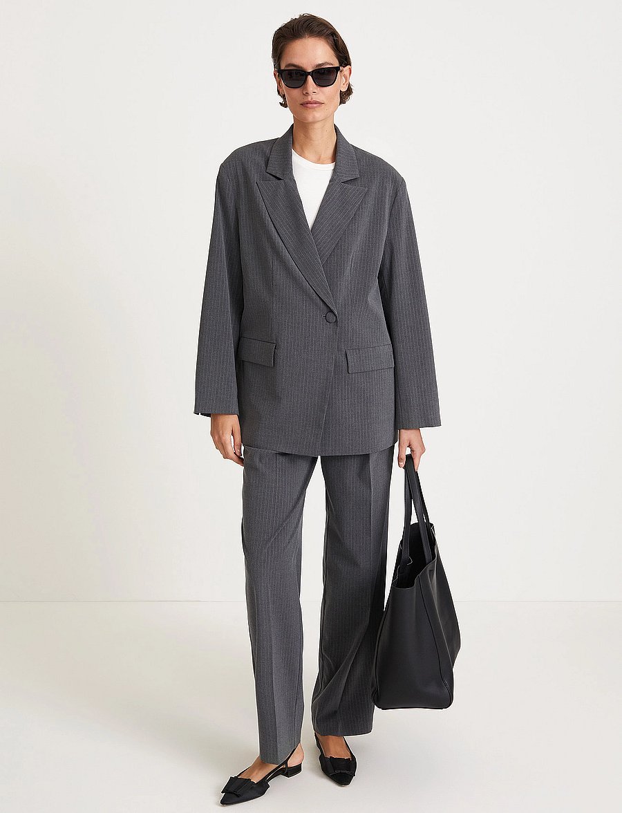 Stylein - BOVILLE TROUSERS - grey pinstripe - 0