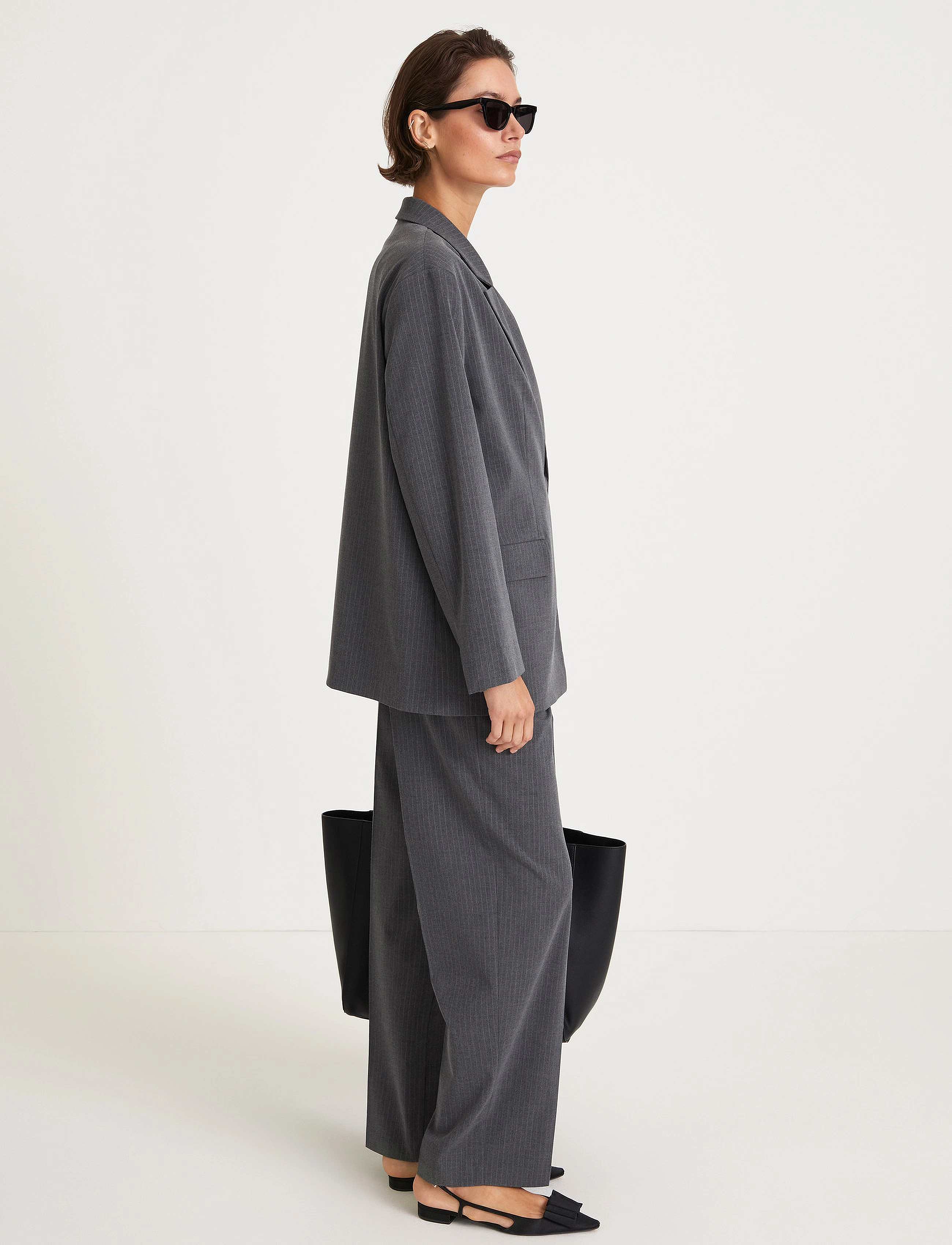 Stylein - BOVILLE TROUSERS - grey pinstripe - 3