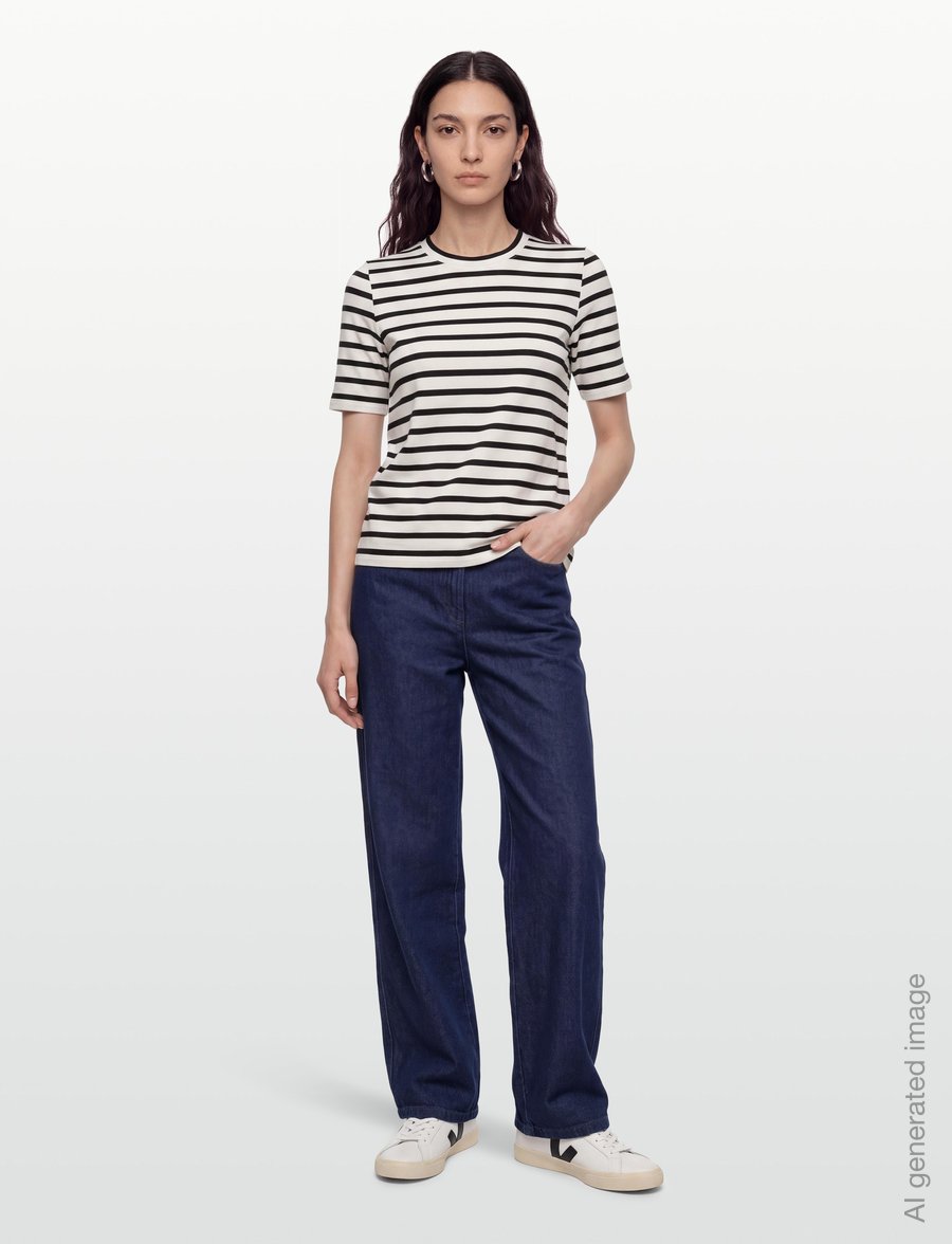 Stylein - CHAMBERS TOP - t-shirts & tops - white w stripes - 0