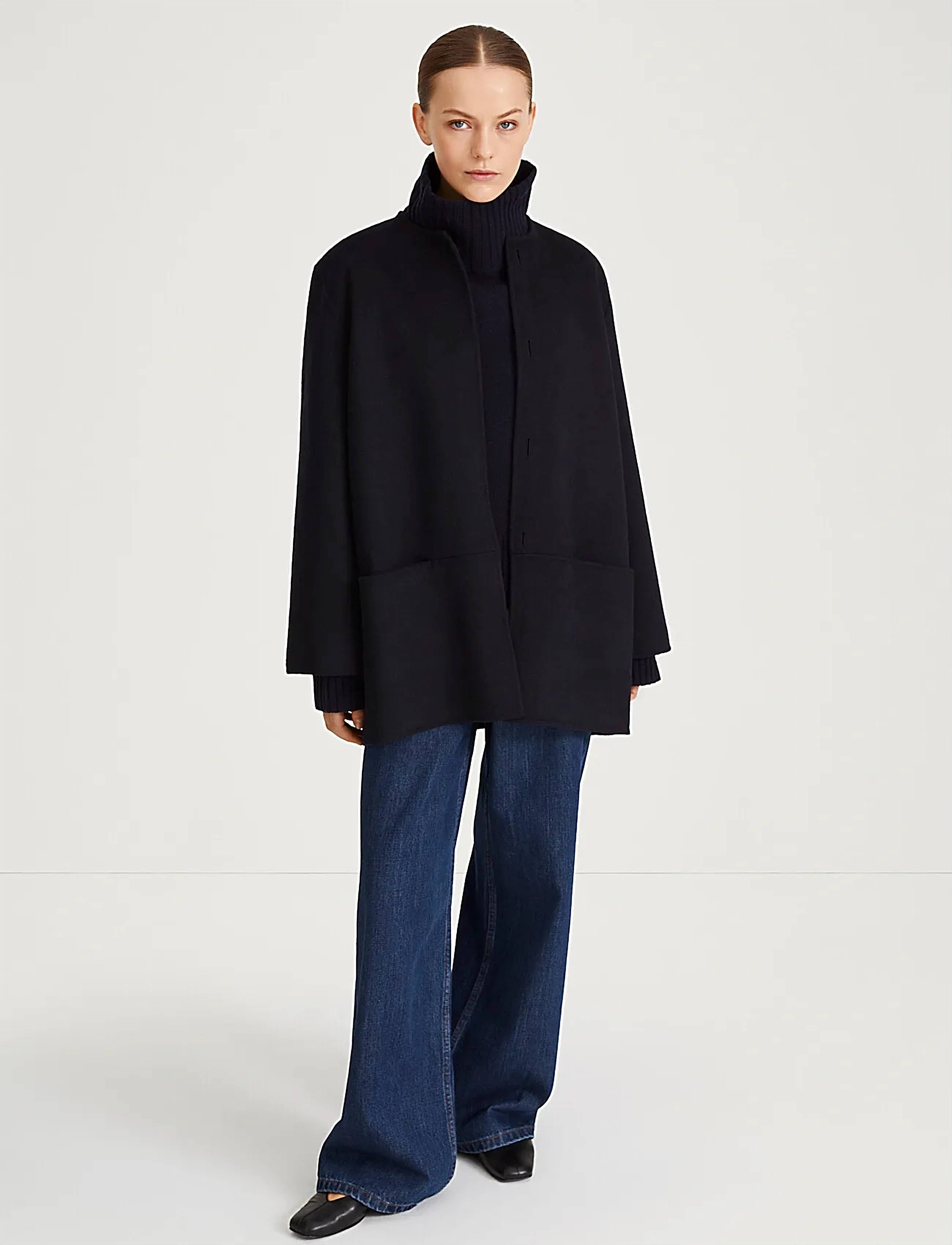 Stylein TARA COAT - Tøj - MIDNIGHT / black