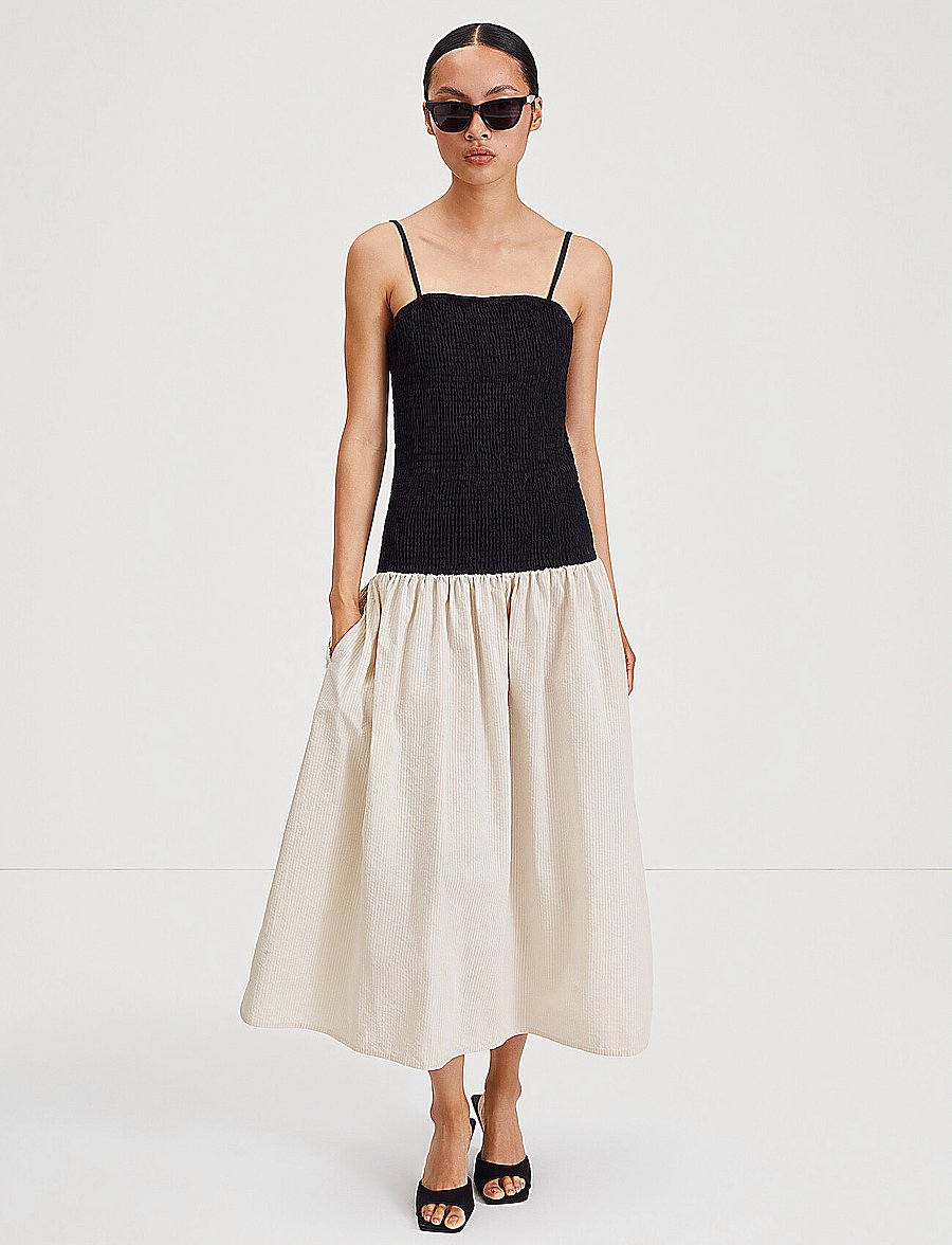 Stylein - MARTELLI DRESS - black / beige stripe - 0