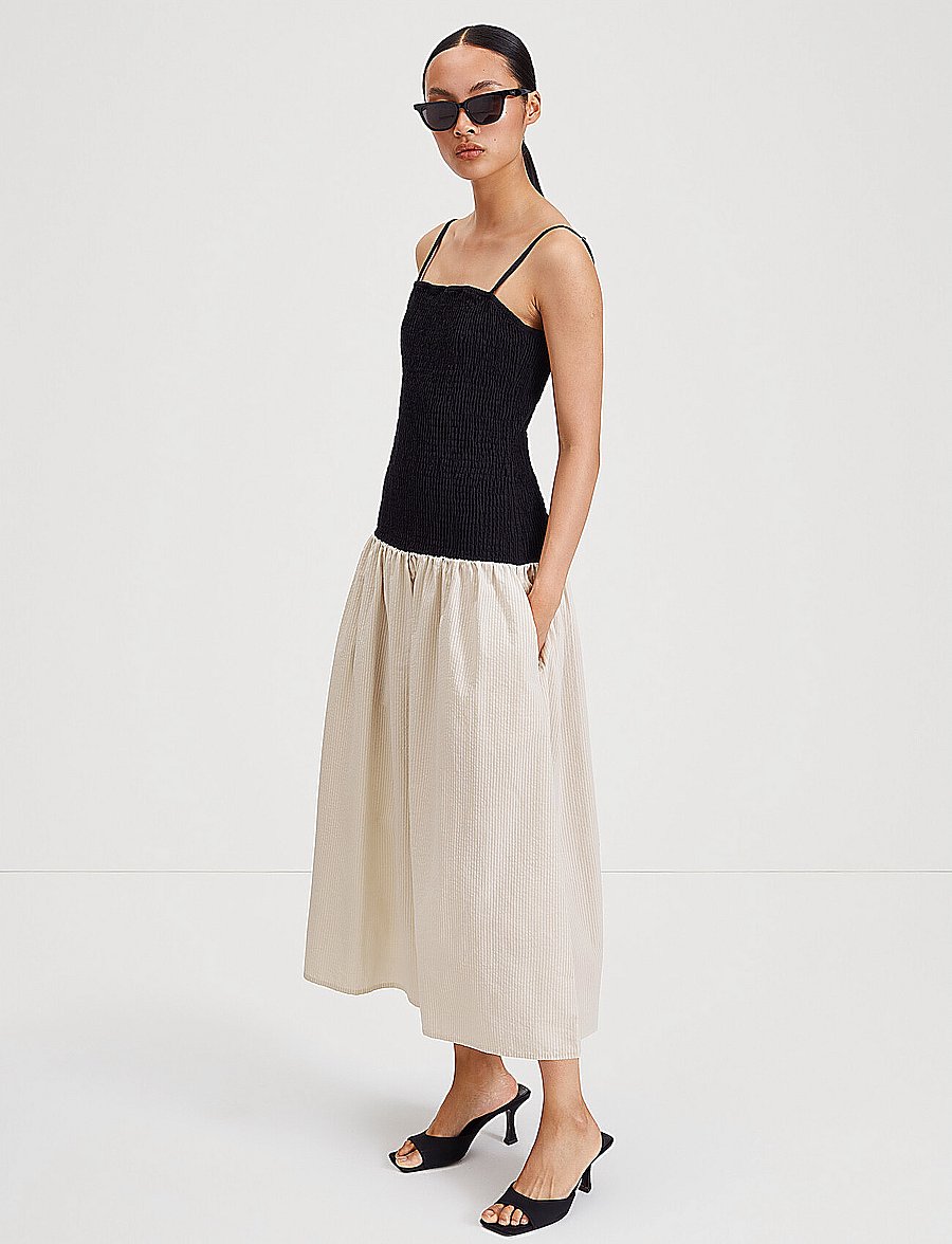 Stylein - MARTELLI DRESS - black / beige stripe - 3
