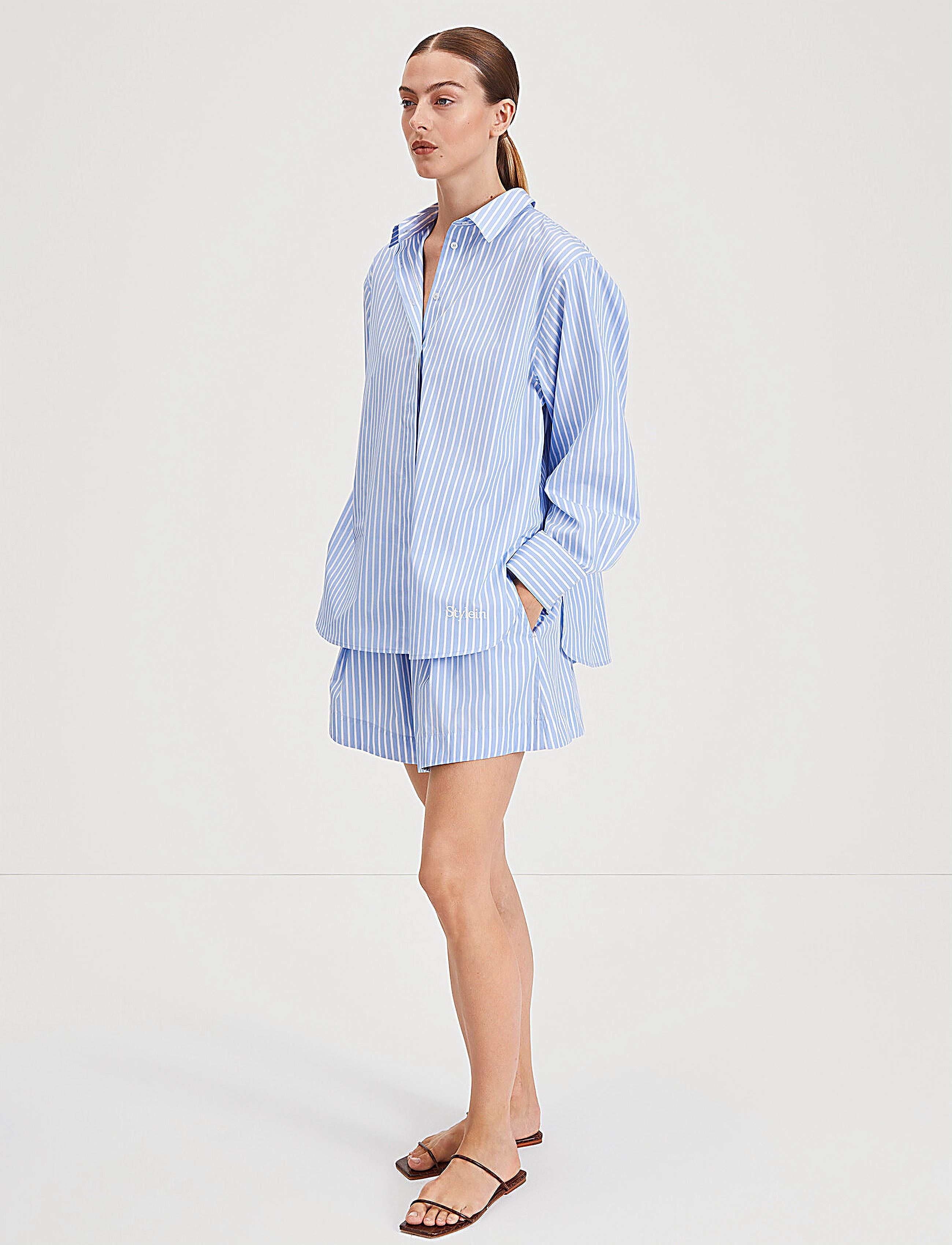 Stylein - JOJO SHORTS - blue/white stripe - 3