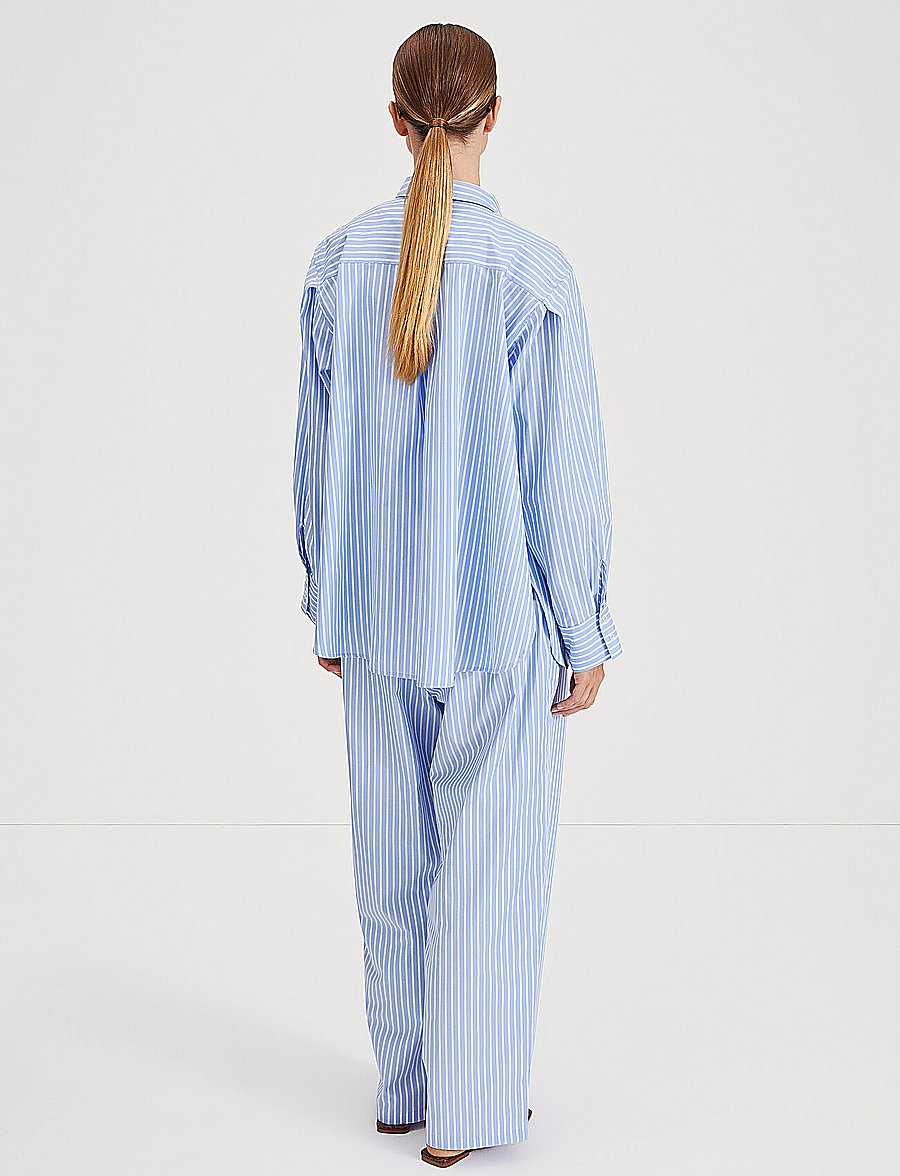 Stylein - JESSIE TROUSERS - bukser med brede ben - blue/white stripe - 4