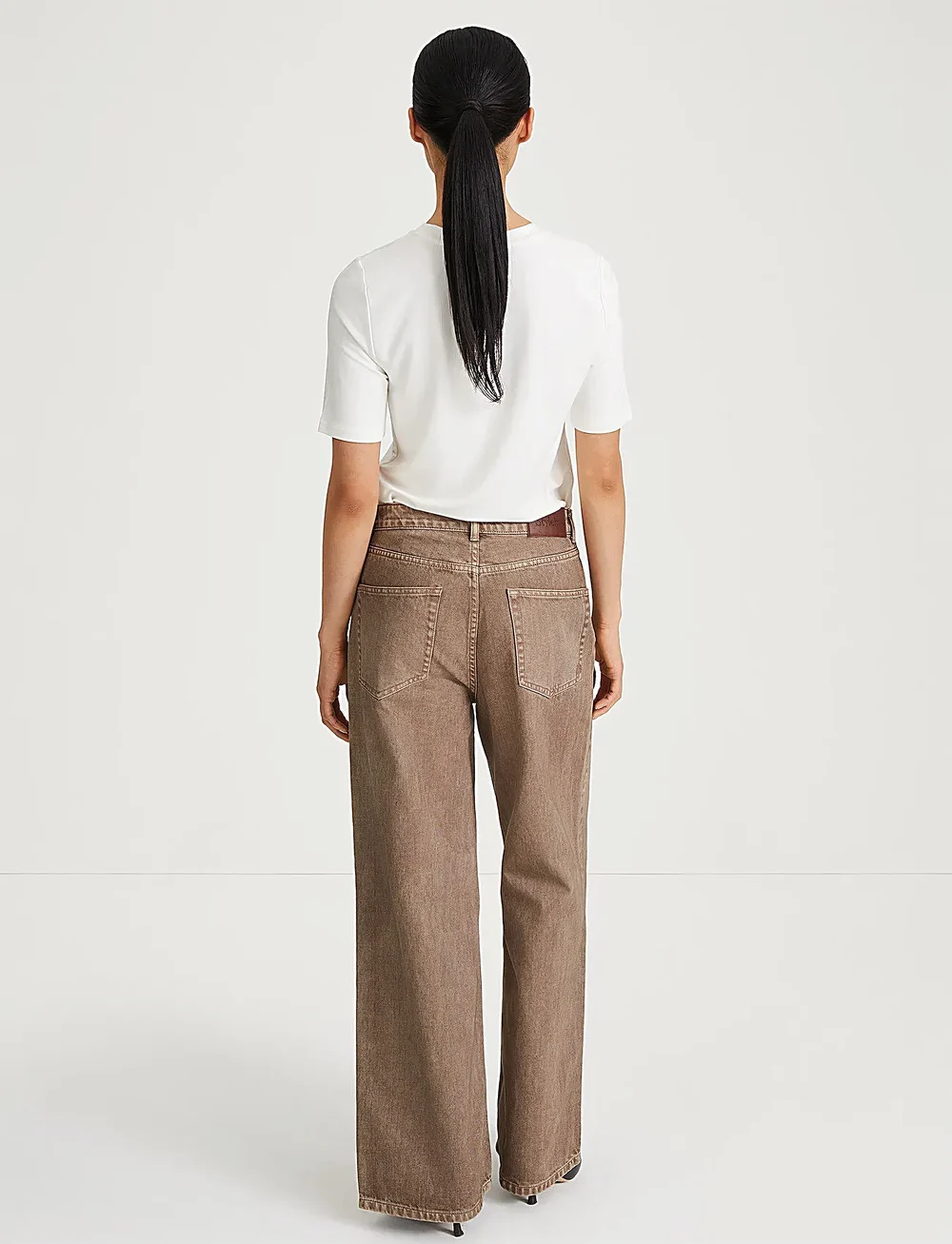 Stylein - KAYNE DENIM TROUSERS - hosen mit weitem bein - brown - 4