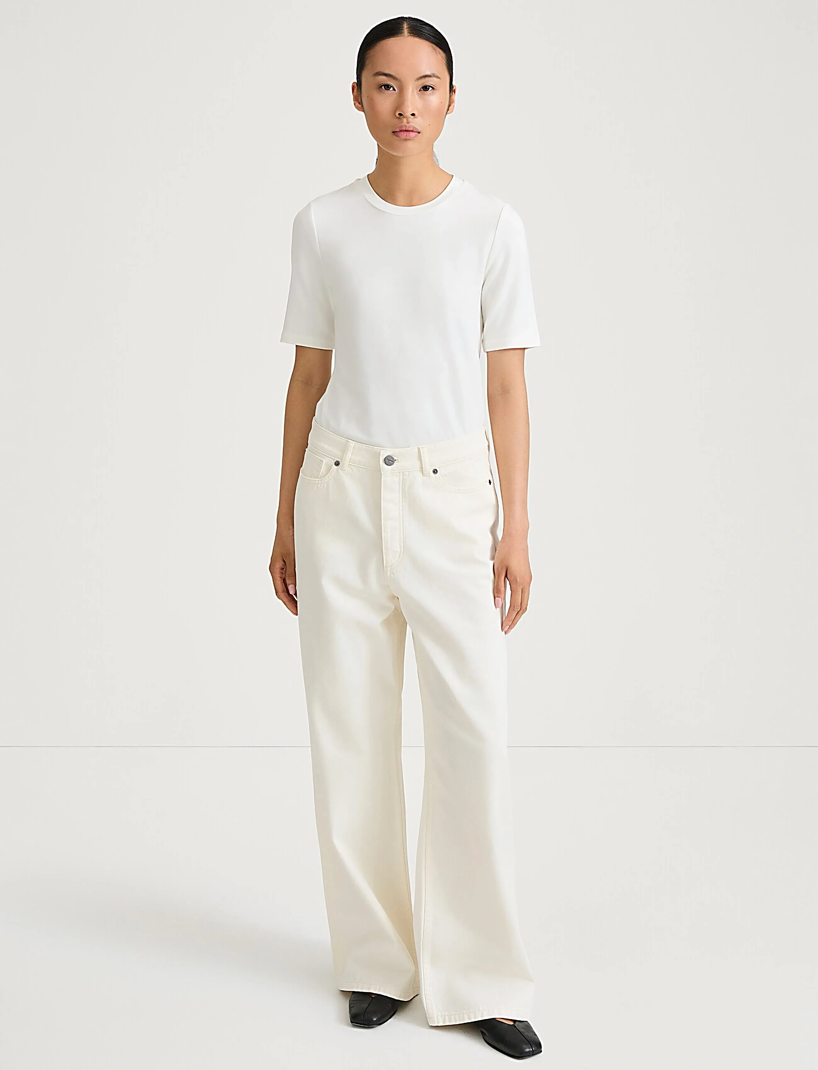Stylein KAYNE DENIM TROUSERS - Clothing - ECRU / cream
