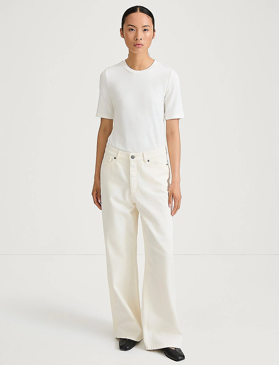 Stylein - KAYNE DENIM TROUSERS - hosen mit weitem bein - ecru - 0