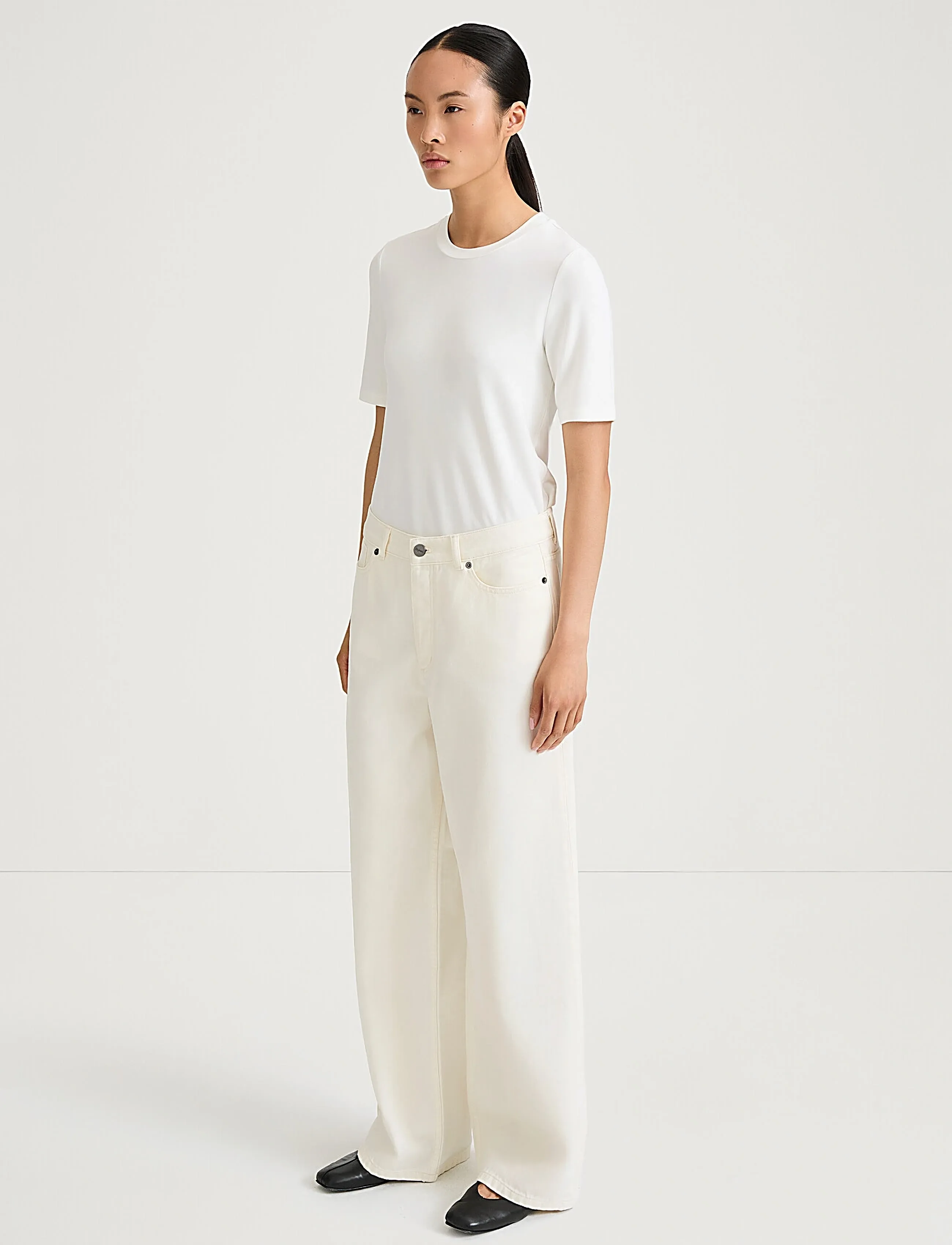 Stylein - KAYNE DENIM TROUSERS - hosen mit weitem bein - ecru - 3