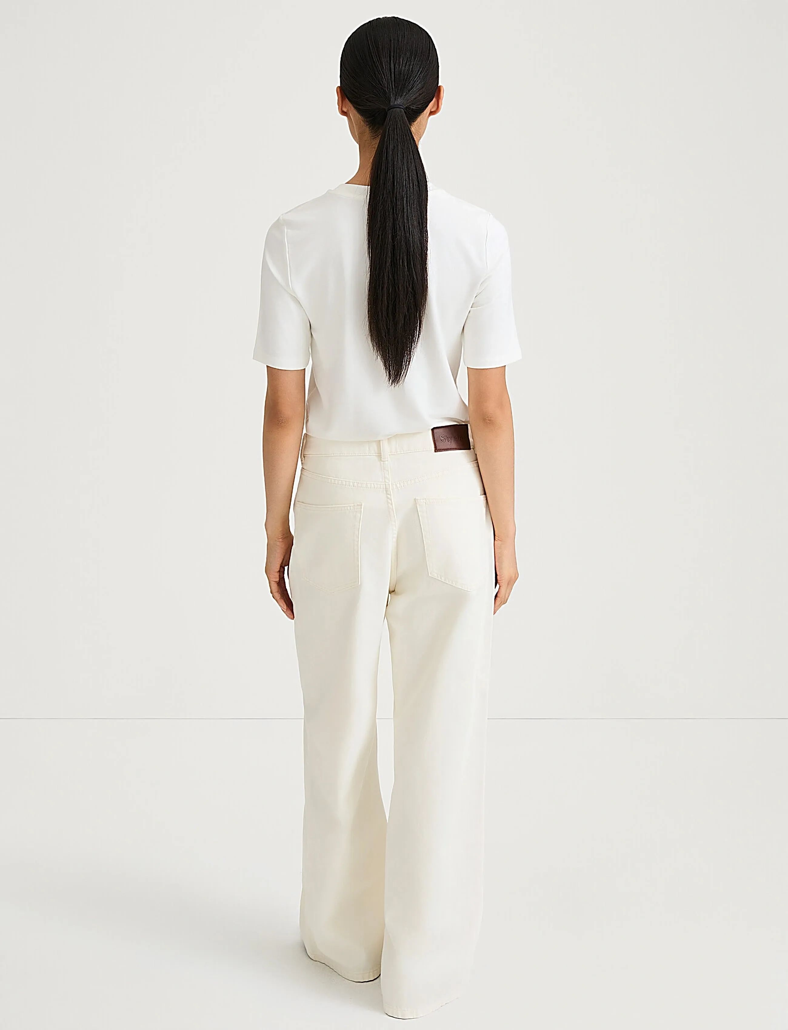 Stylein - KAYNE DENIM TROUSERS - hosen mit weitem bein - ecru - 4