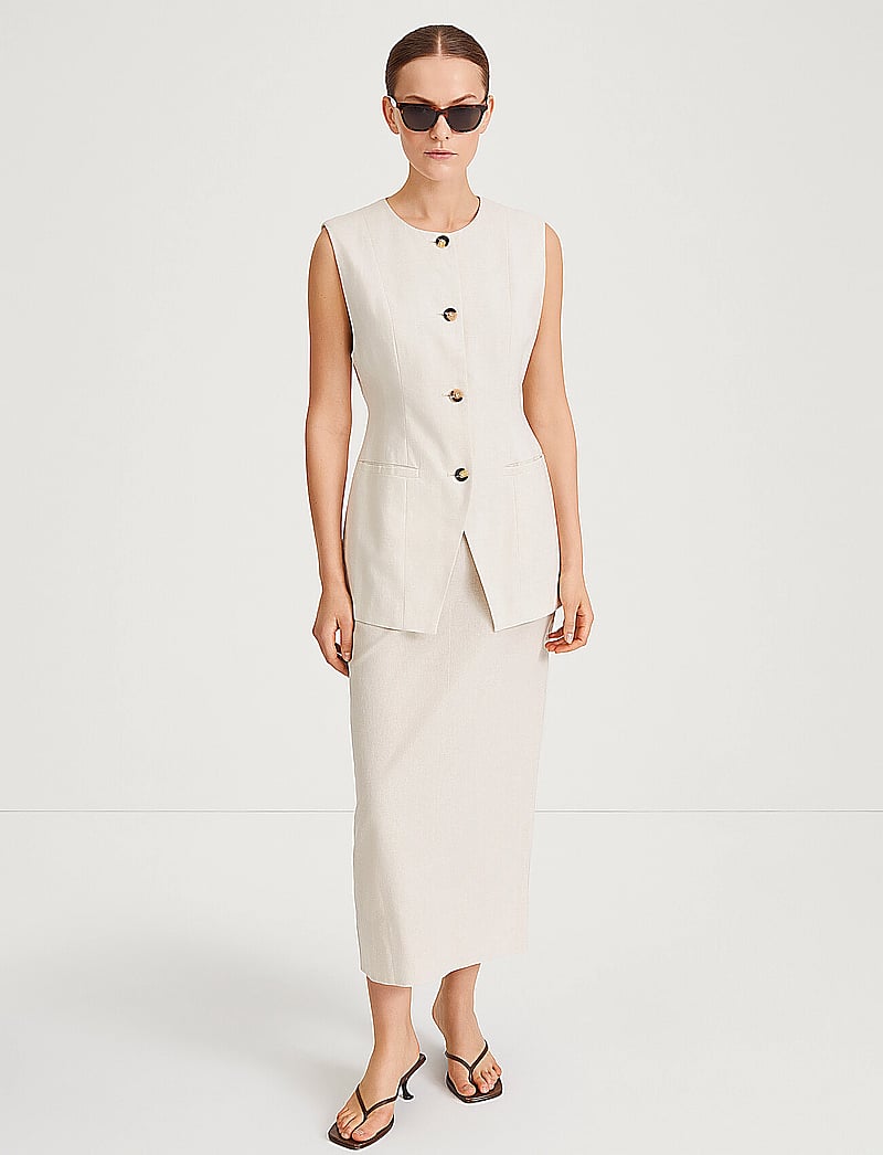 Stylein - SIRELLA VEST - Ülikonna vestid - raw linen - 0