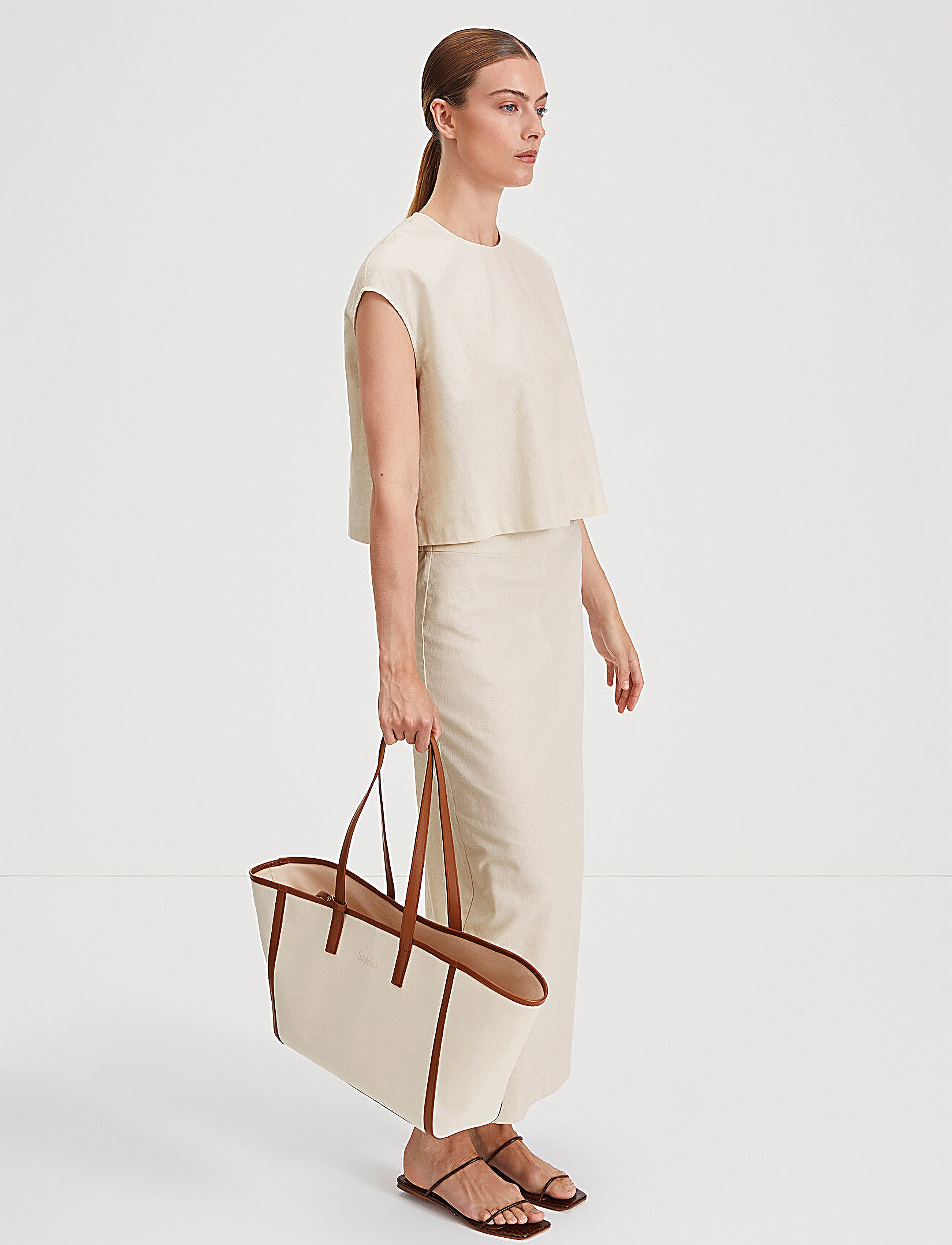 Stylein - SARONNO SKIRT - raw linen - 3