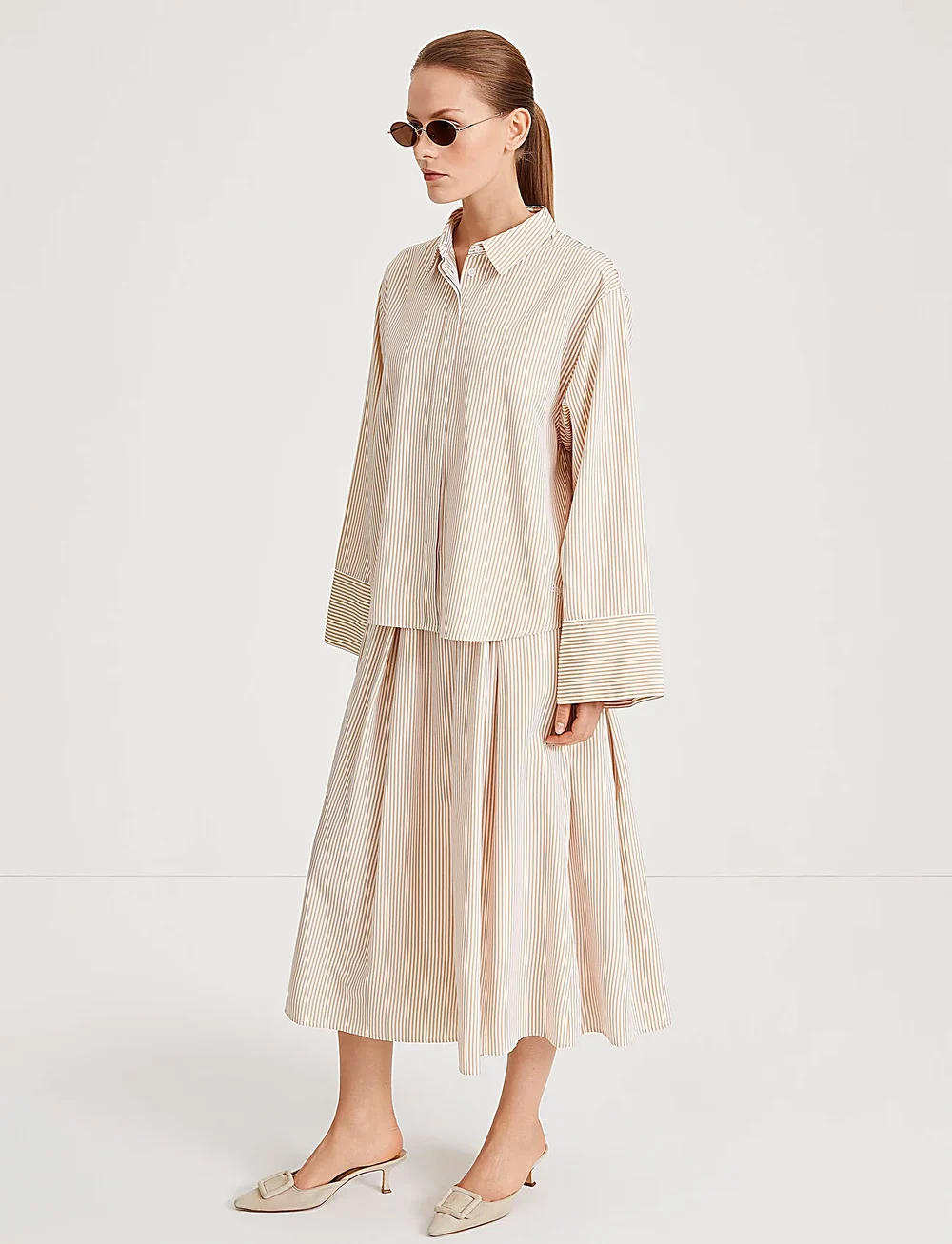 Stylein - JOVANNA SHIRT - langärmlige hemden - gold / white stripe - 3