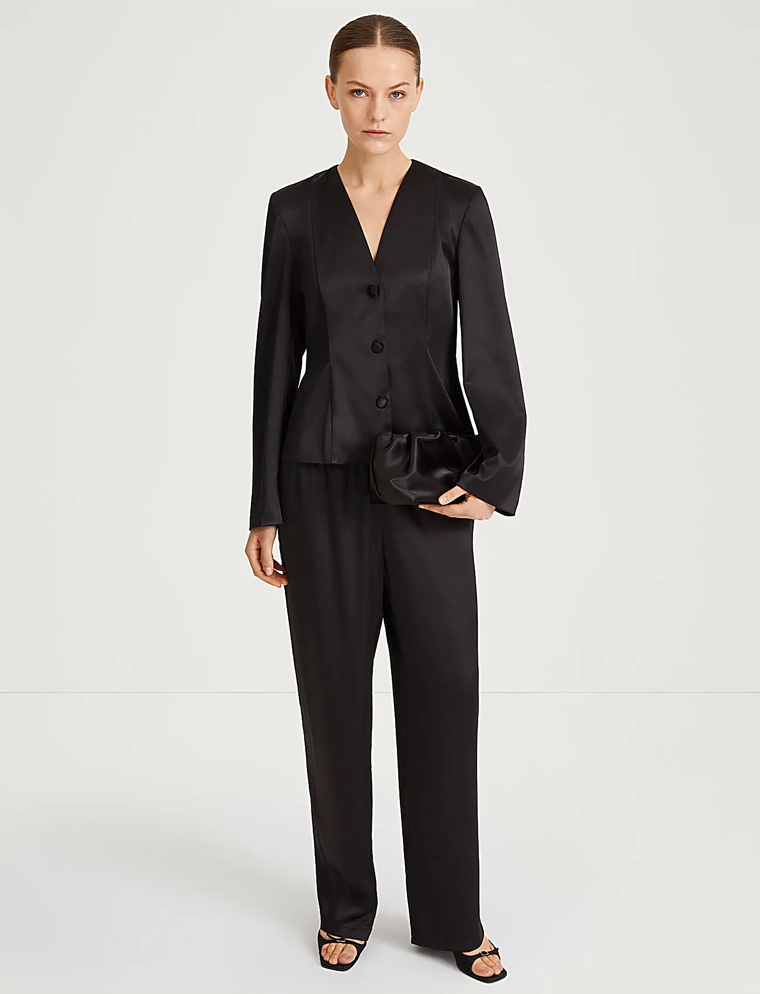 Stylein Maria Long Trousers, XS, Black, Bukser > Brede Ben, Dame
