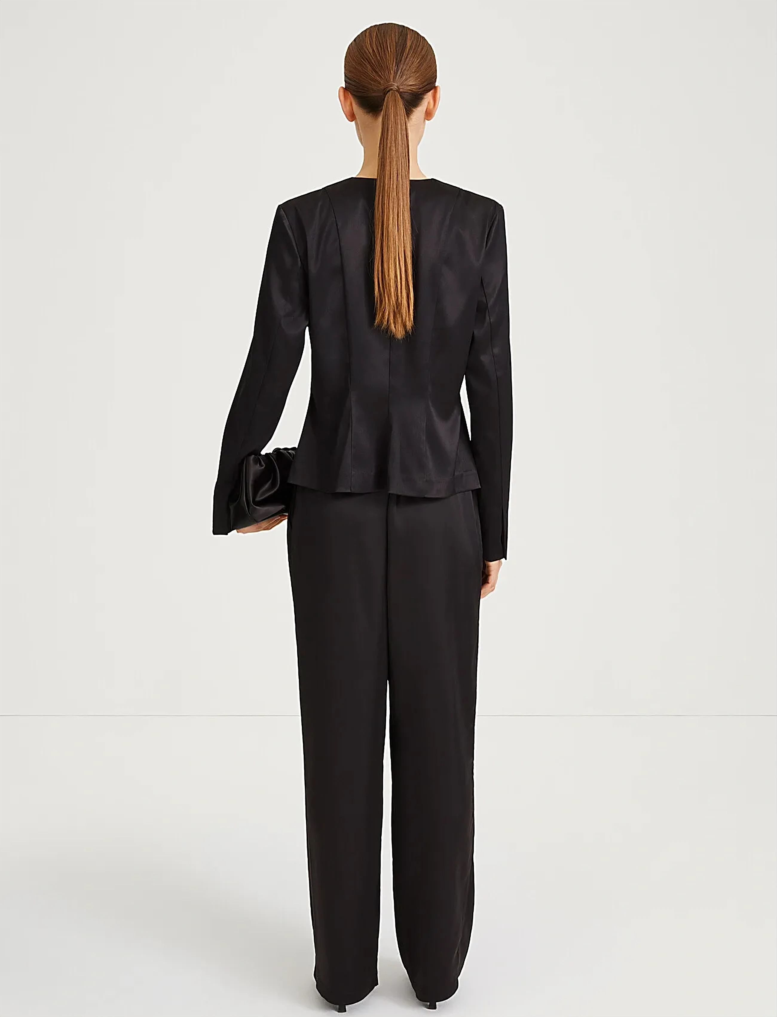 Stylein - MARIA LONG TROUSERS - hosen mit weitem bein - black - 4