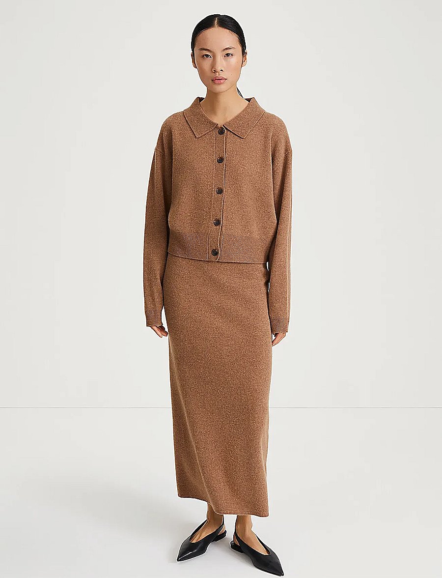 Stylein - HARMONIA SKIRT - gari svārki - praline - 0