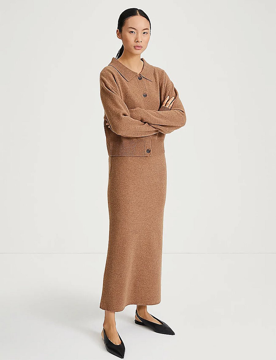 Stylein - HARMONIA SKIRT - gari svārki - praline - 3