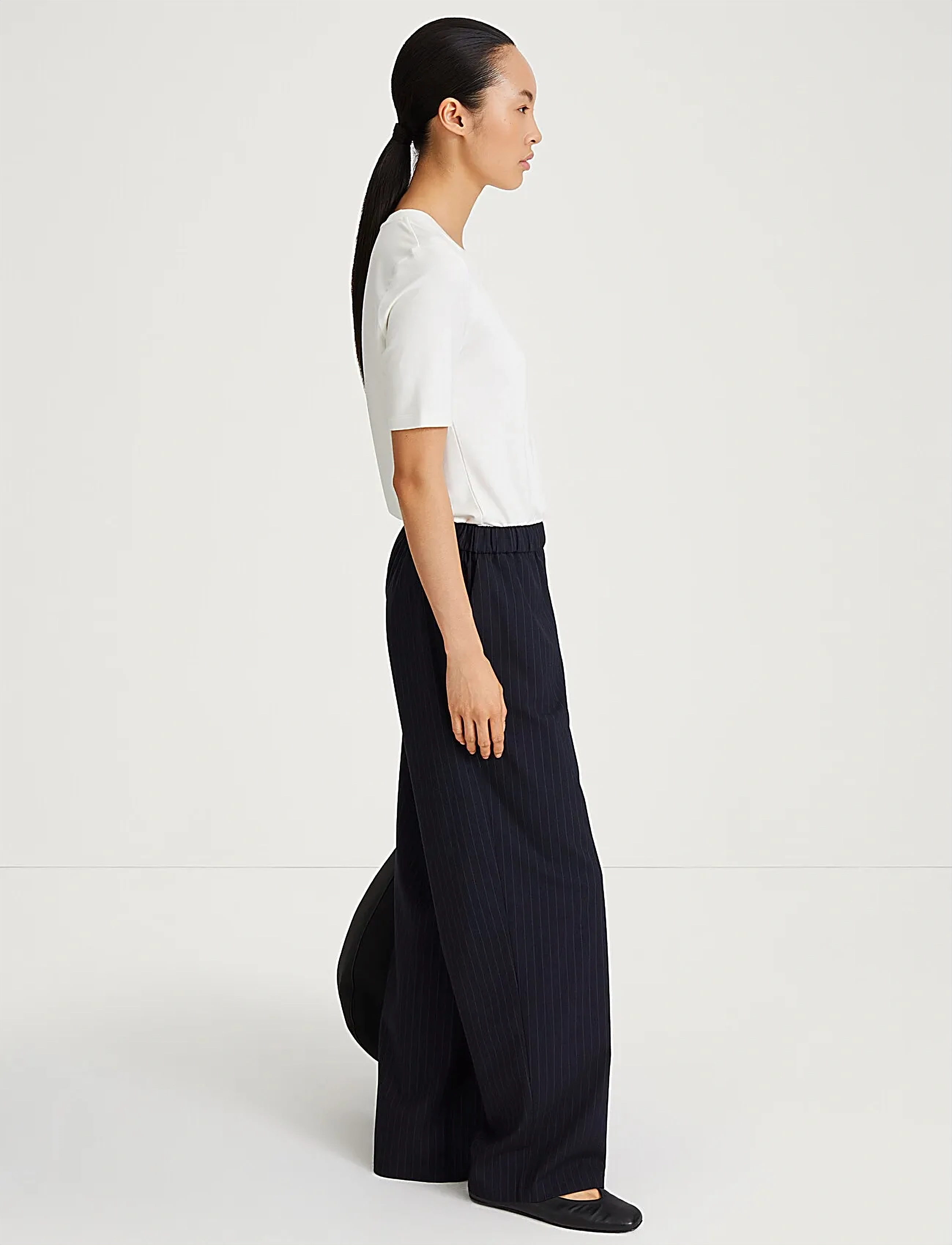 Stylein - BELICIA TROUSERS - navy pinstripe - 3