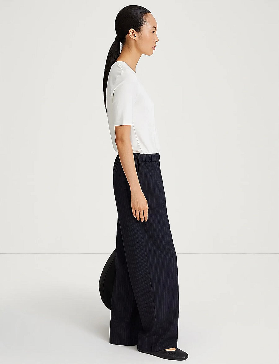 Stylein - BELICIA TROUSERS - navy pinstripe - 3