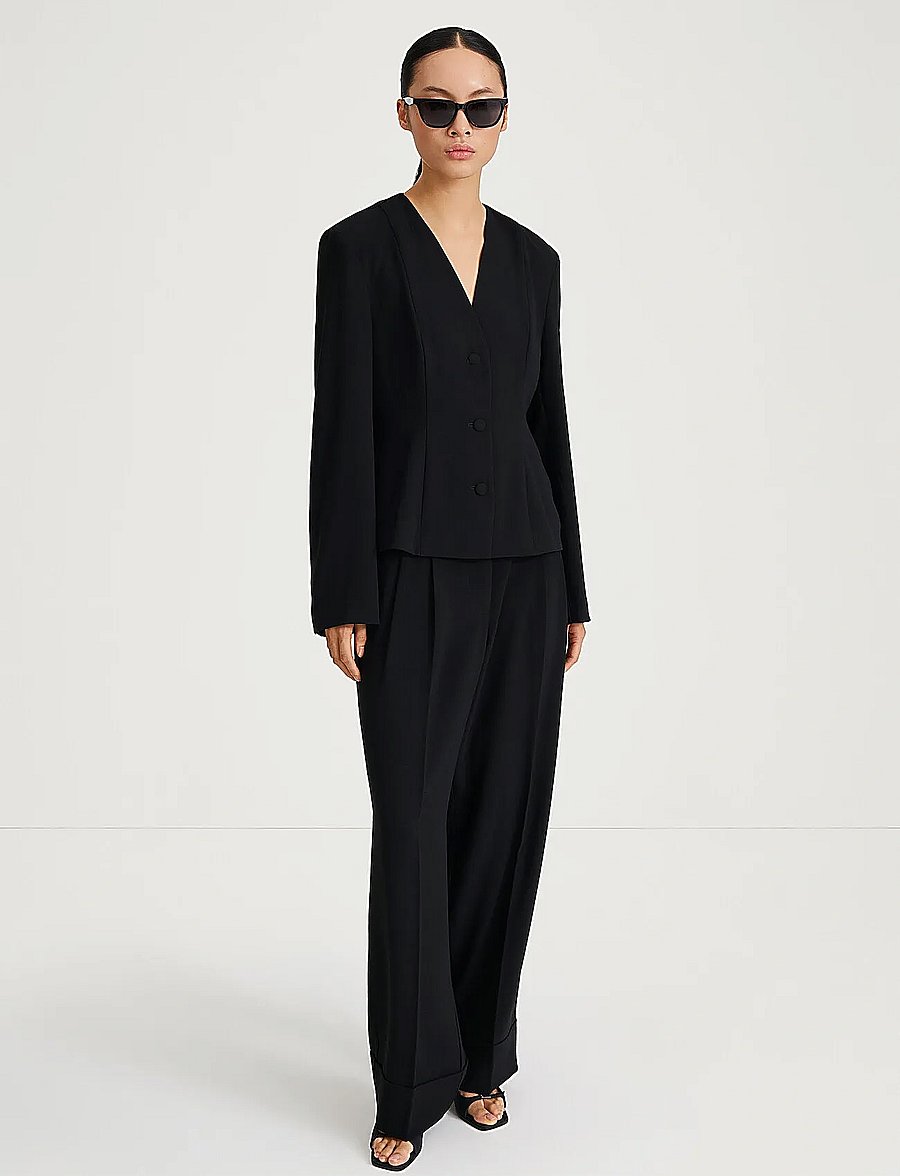 Stylein - BRIAR BLOUSE CREPE - einreihige blazer - black - 0