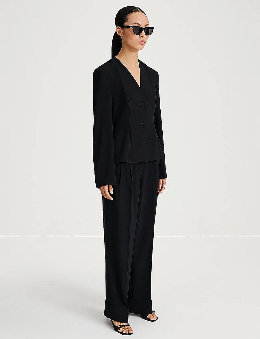 Stylein - BRIAR BLOUSE CREPE - einreihige blazer - black - 3