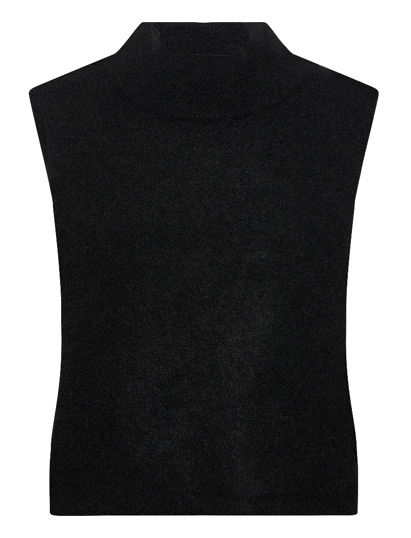Stylein - NELLIE TOP - stickade västar - black - 1