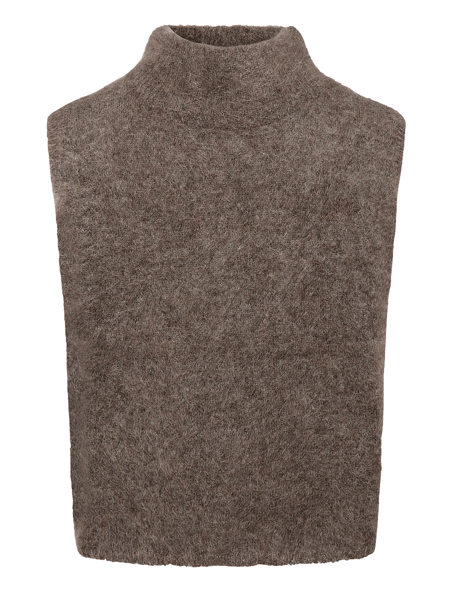 Stylein - NELLIE TOP - knitted vests - brown - 1