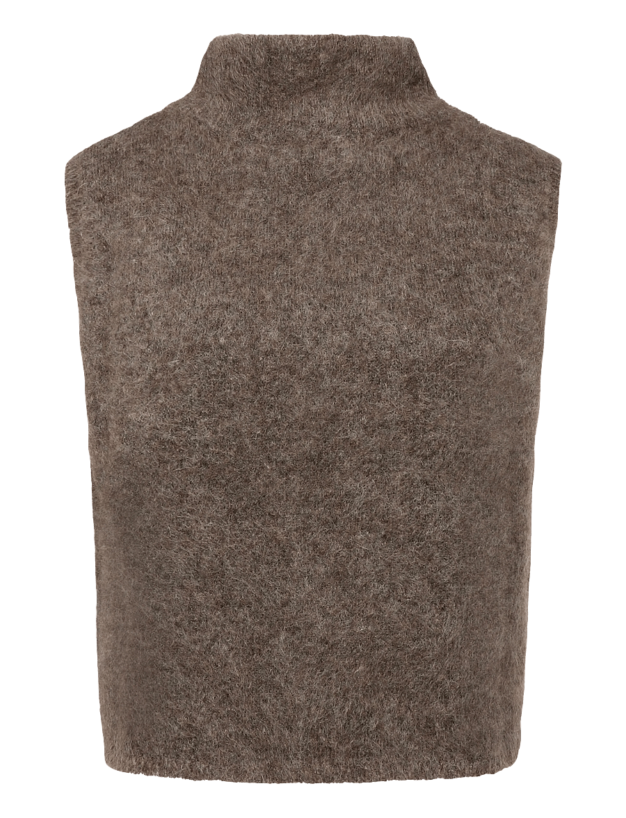 Stylein - NELLIE TOP - knitted vests - brown - 2