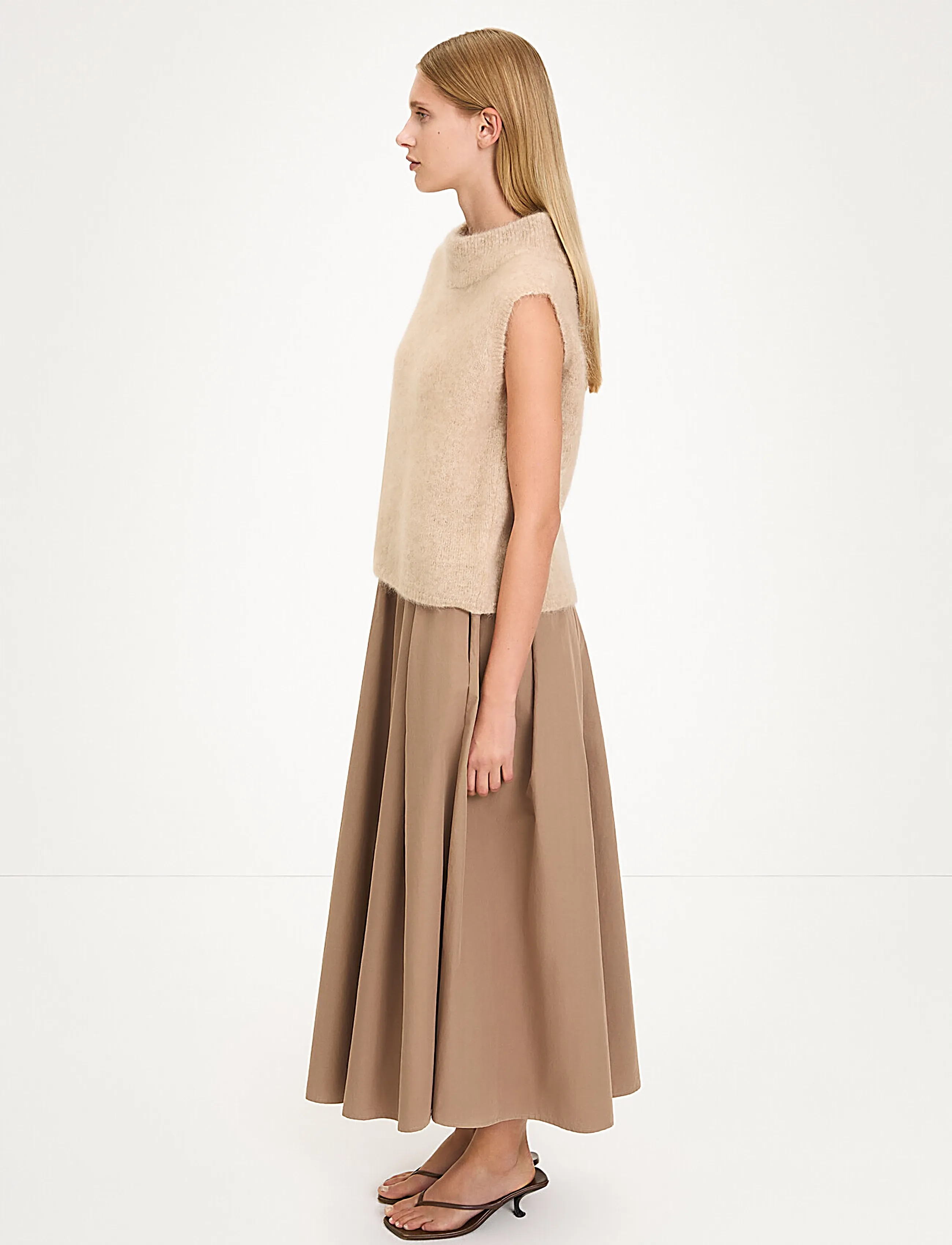 Stylein - NELLIE TOP - kootud vestid - oyster - 3