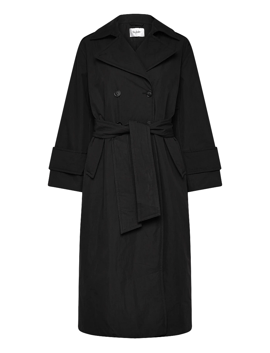 Stylein - SANDRA PADDED TRENCH - trenchcoats - black - 1