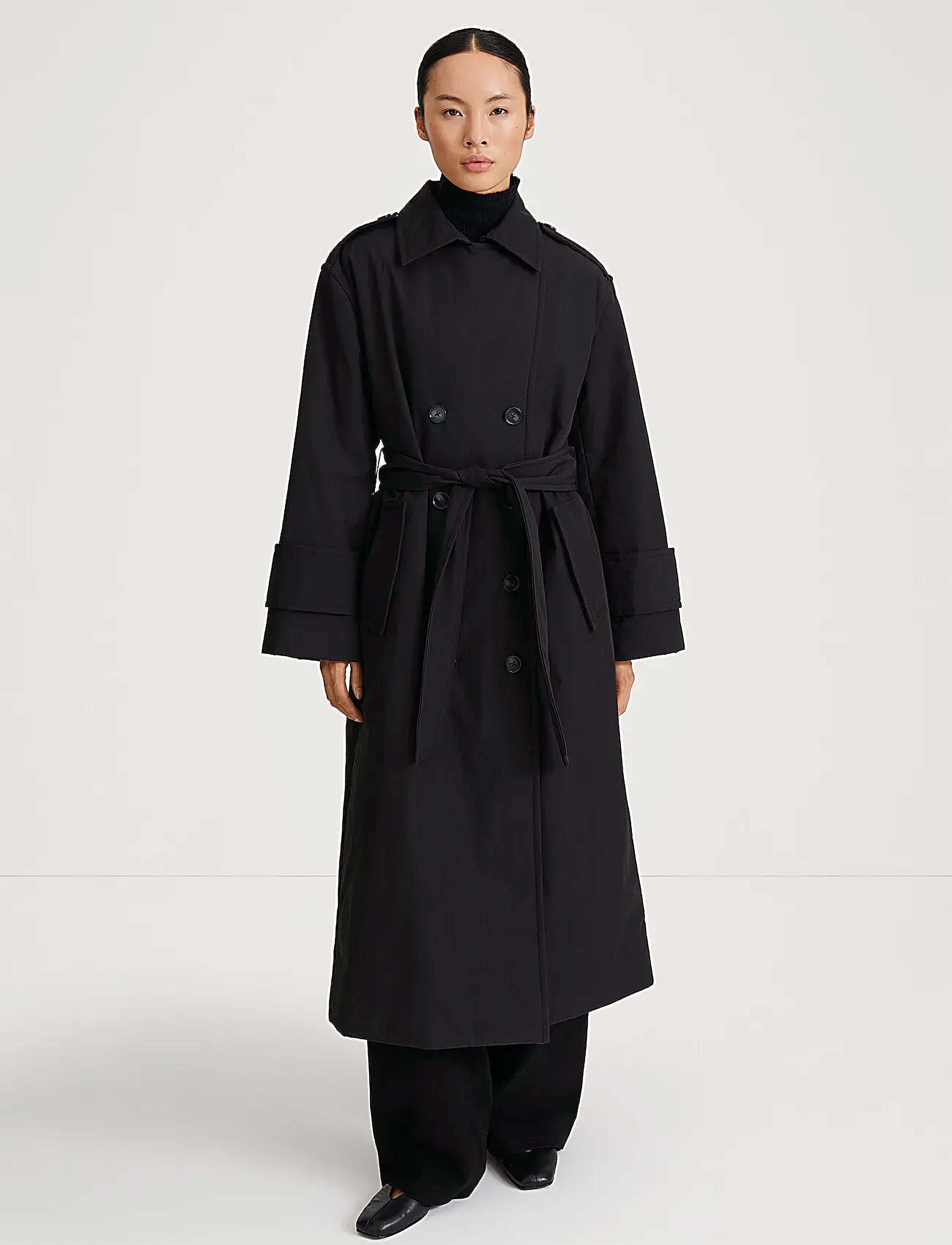 Stylein Sandra Padded Trench, S, Coats, Schwarz - Trench Frauen