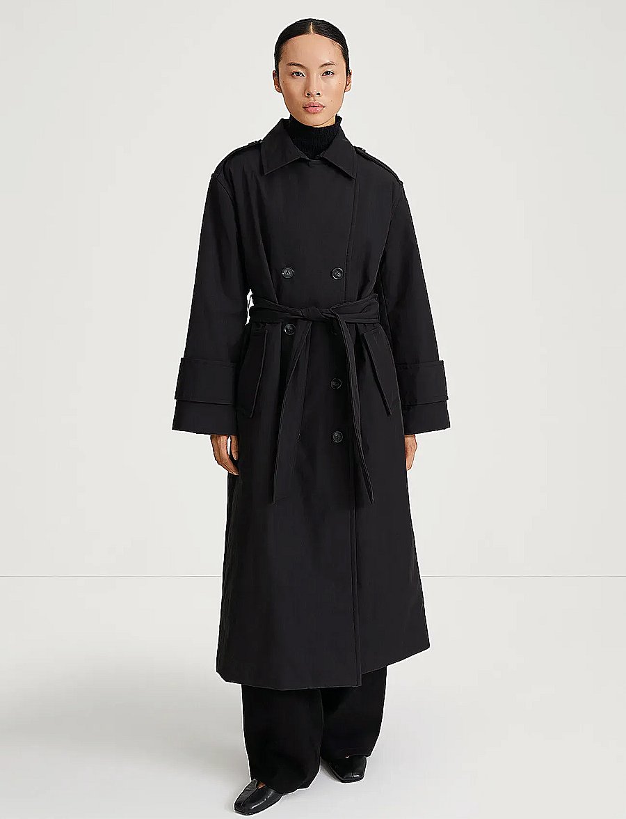 Stylein - SANDRA PADDED TRENCH - trenchcoats - black - 0
