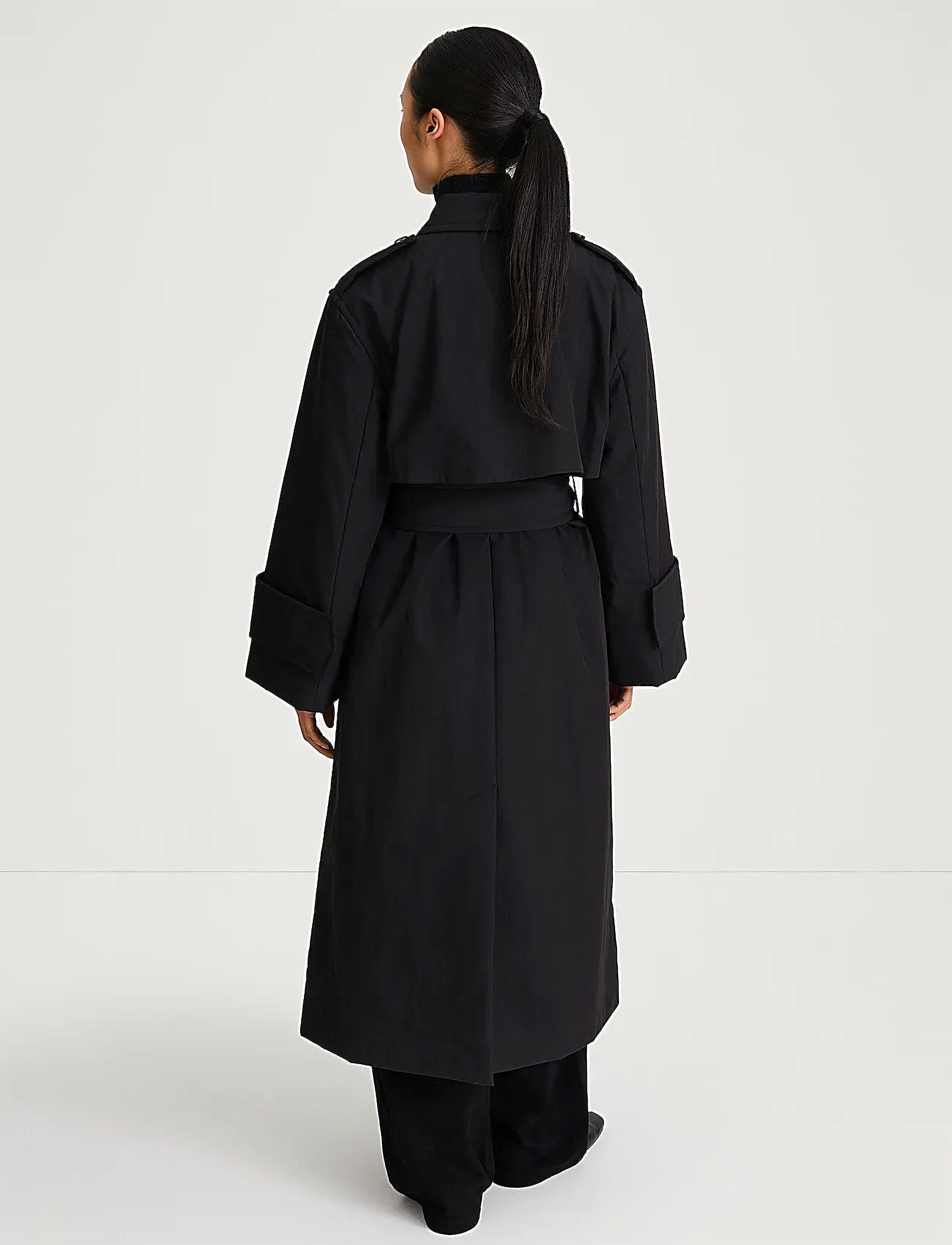 Stylein - SANDRA PADDED TRENCH - ytterkläder - black - 4