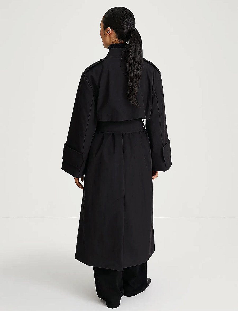 Stylein - SANDRA PADDED TRENCH - trenchcoats - black - 4