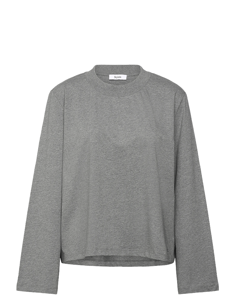 Stylein - JOYCE LONG SLEEVE TOP - långärmade toppar - grey melange - 1