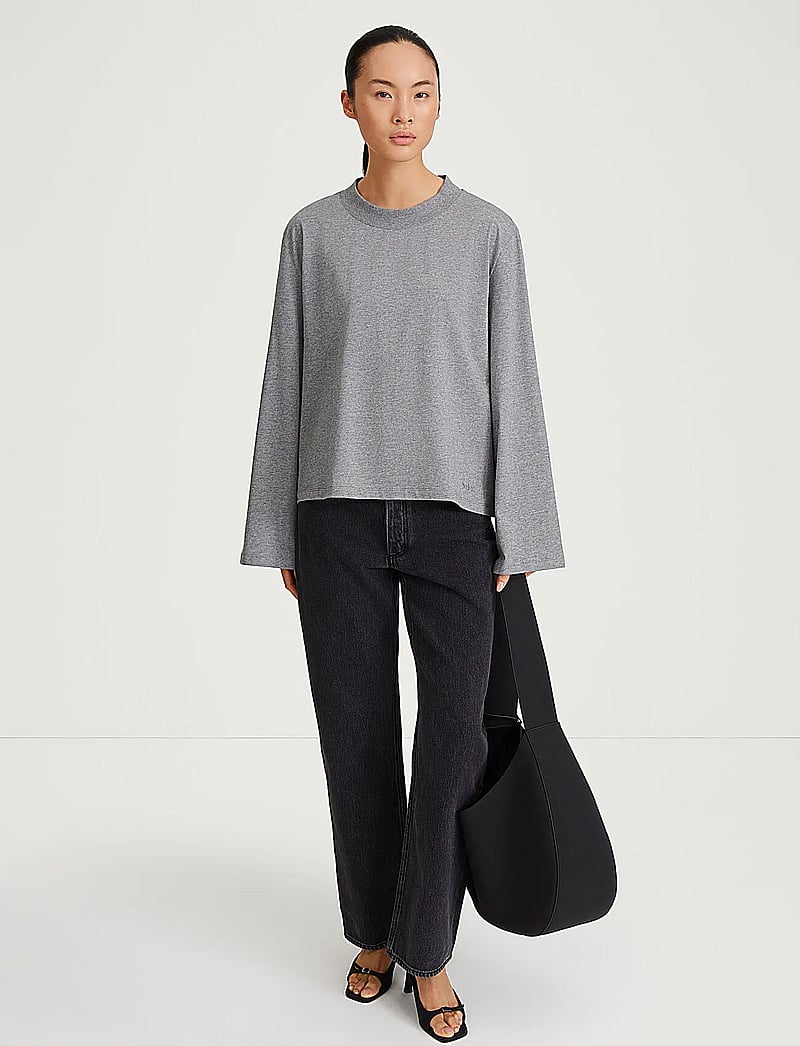 Stylein - JOYCE LONG SLEEVE TOP - långärmade toppar - grey melange - 0