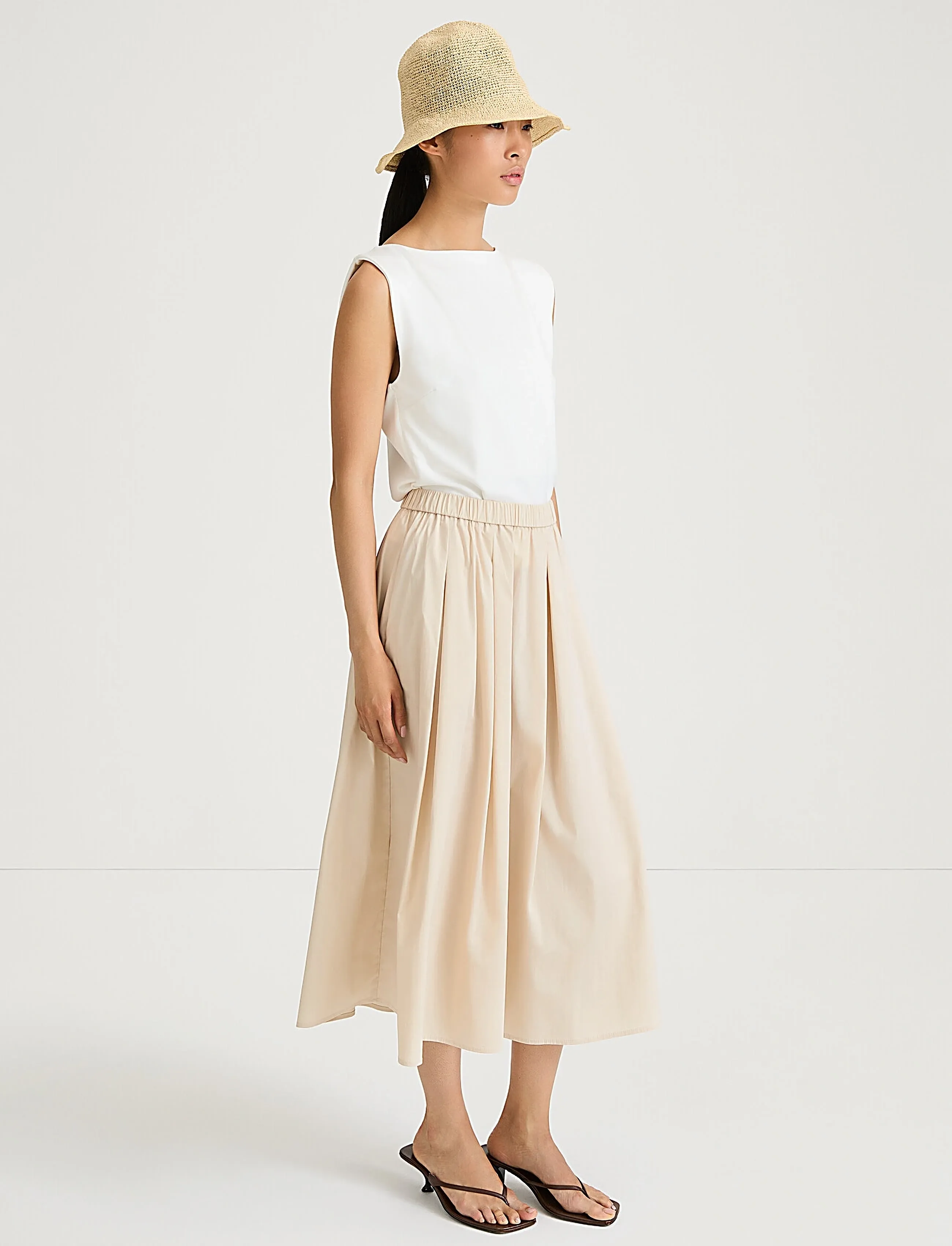 Stylein - JORINA SKIRT - midi-röcke - oyster - 3